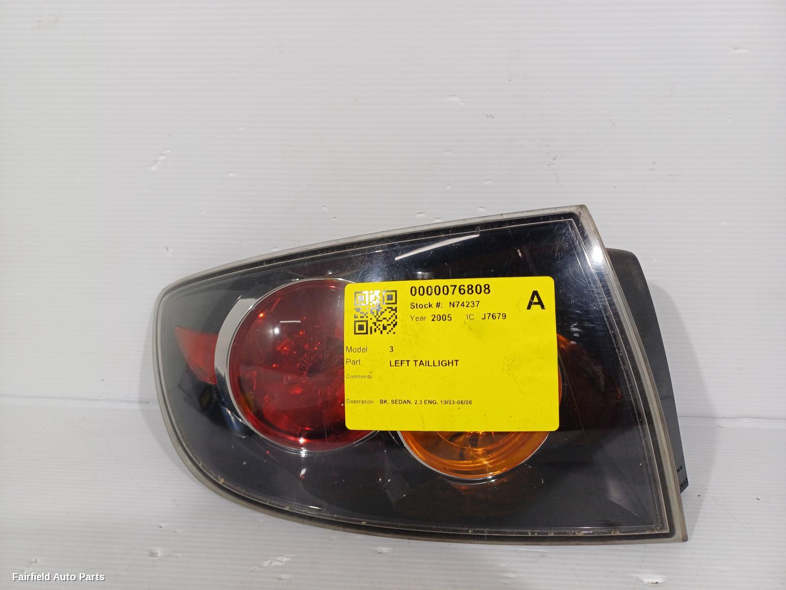 2003-2006 Mazda 3 Left Taillight