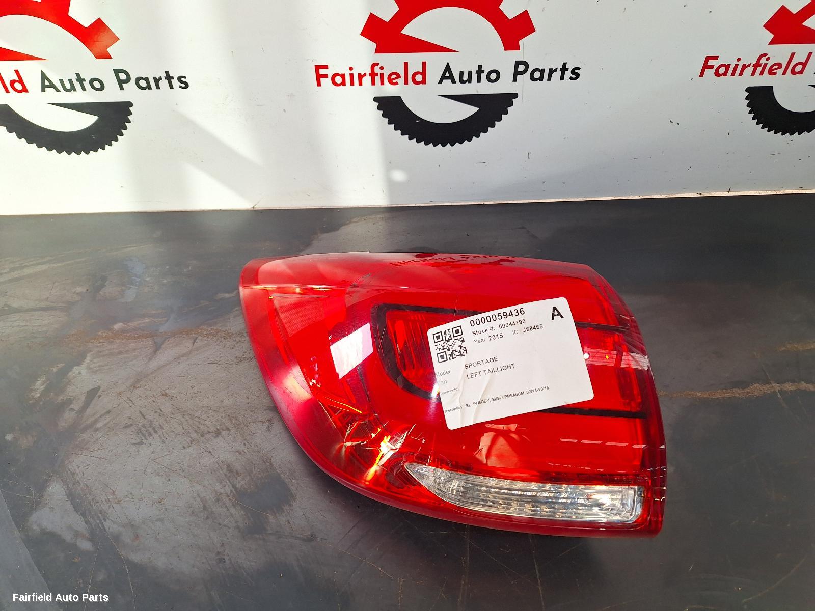 2014-2015 Kia Sportage Left Taillight