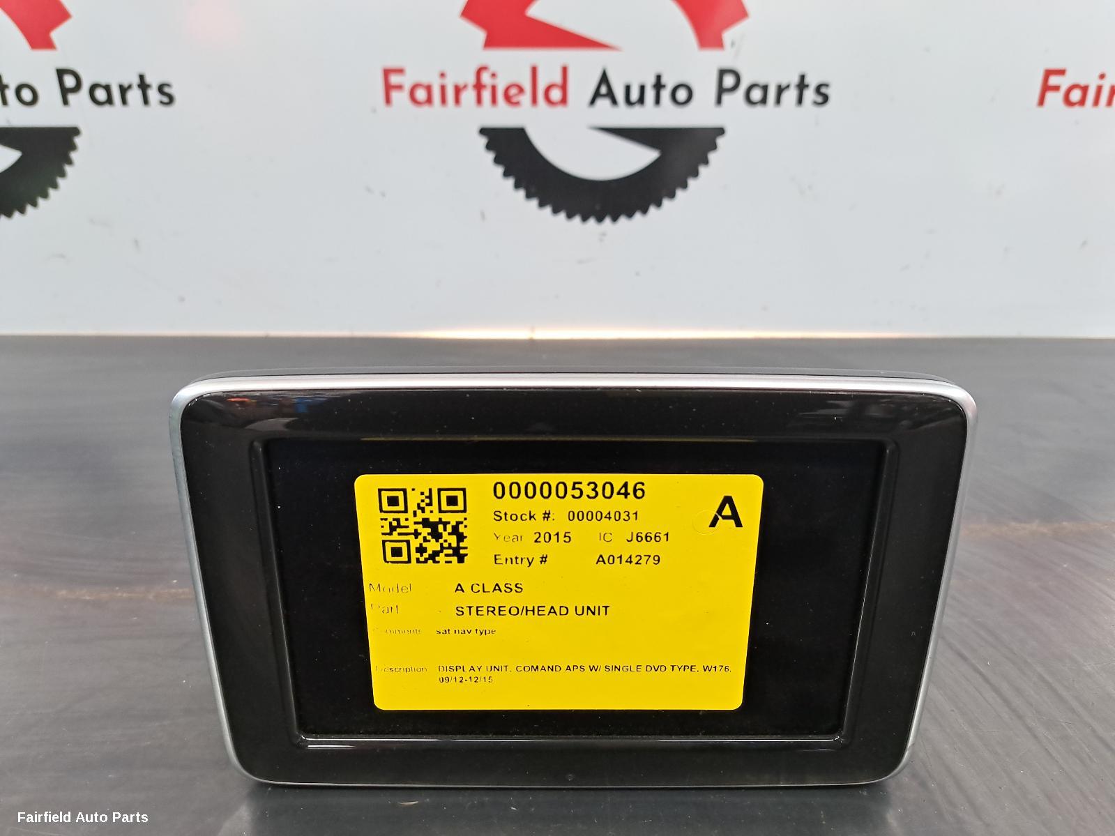 2012-2015 Mercedes A Class Radio Cd Dvd Sat Tv