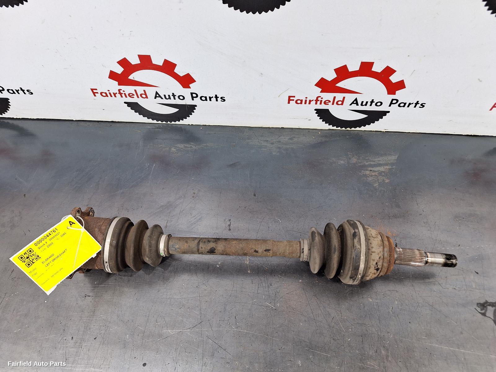 2002-2010 Nissan Elgrand Left Driveshaft