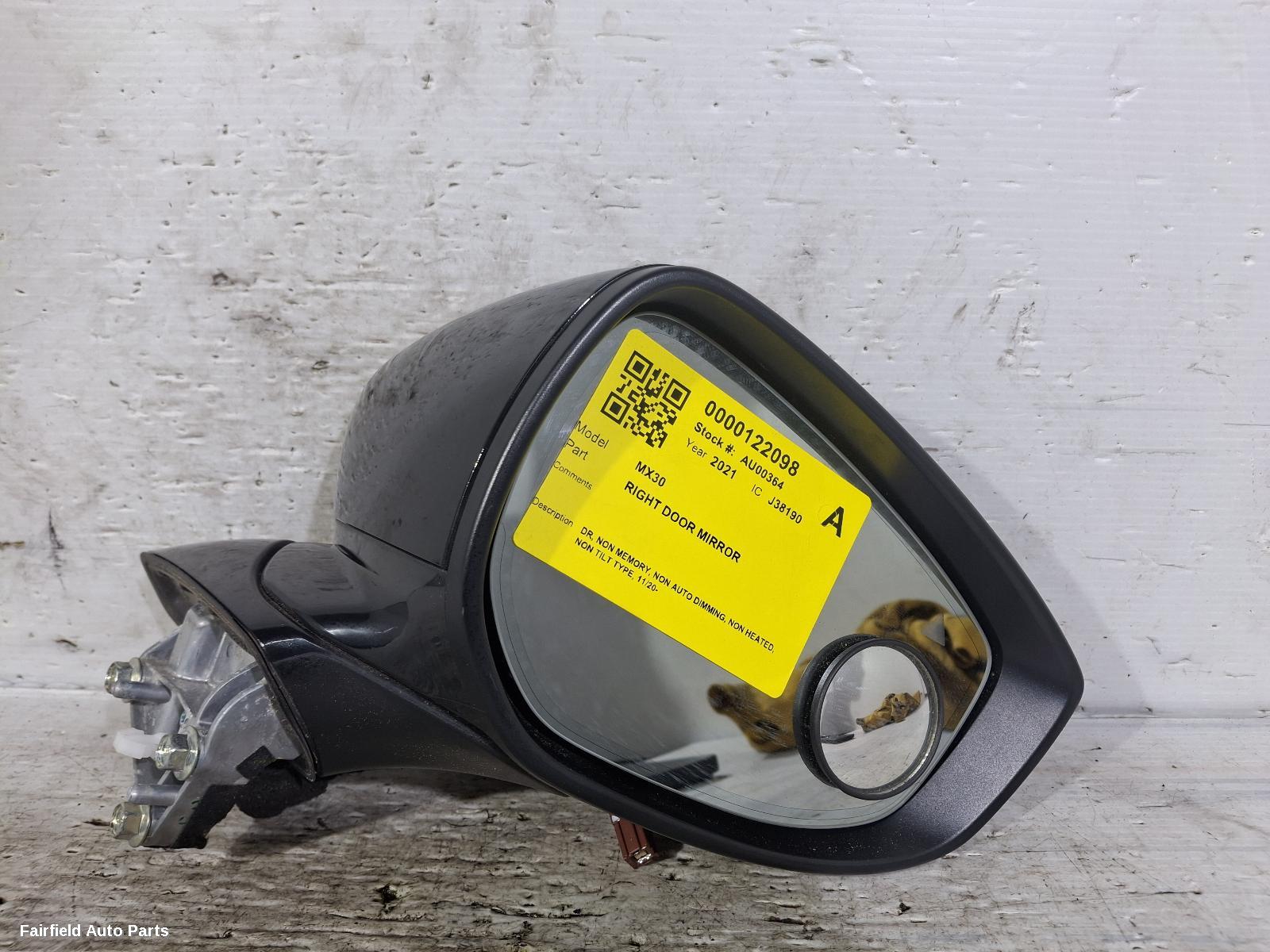 2020-2023 Mazda Mx30 Right Door Mirror
