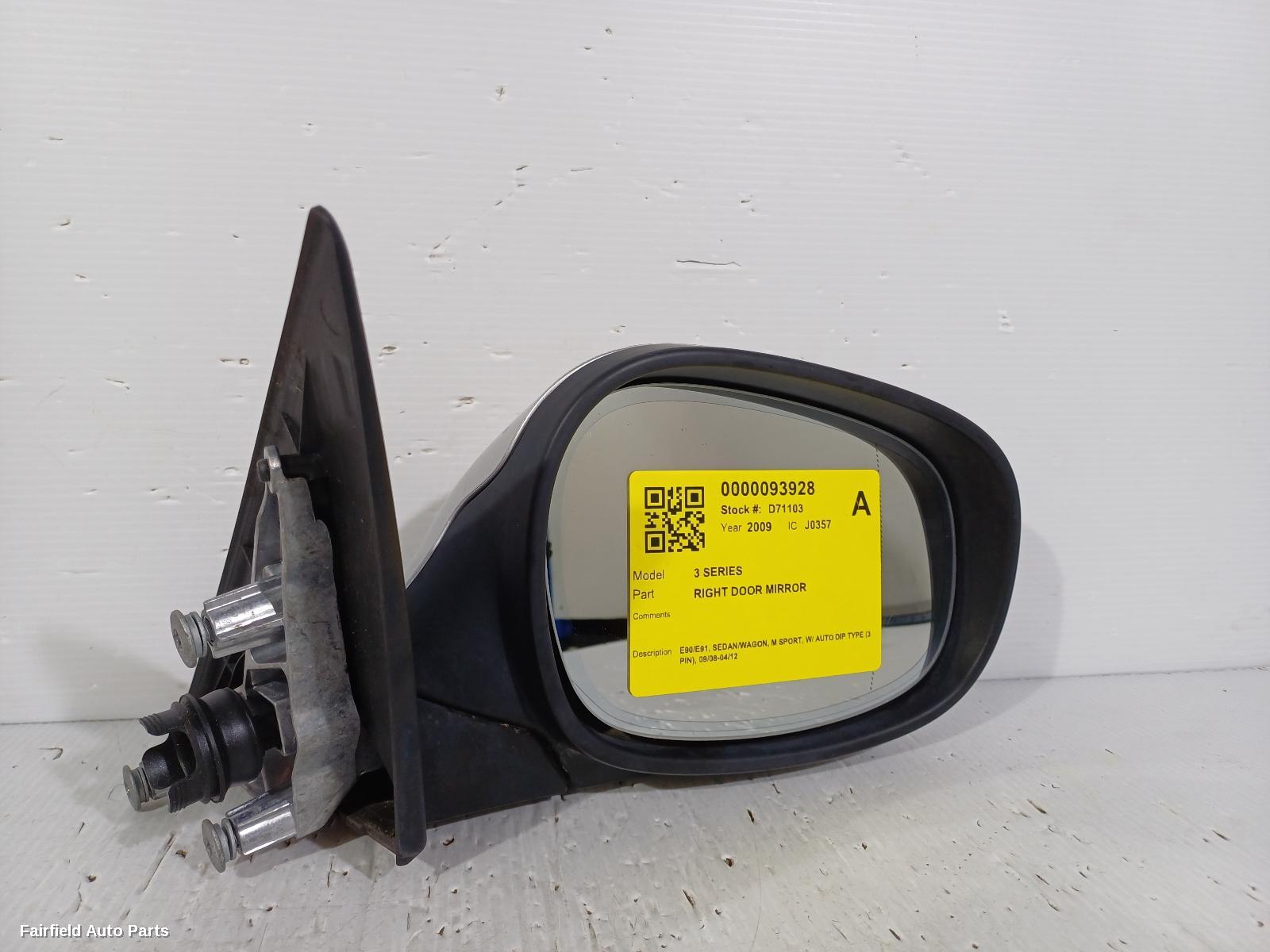 2008-2012 Bmw 3 Series Right Door Mirror