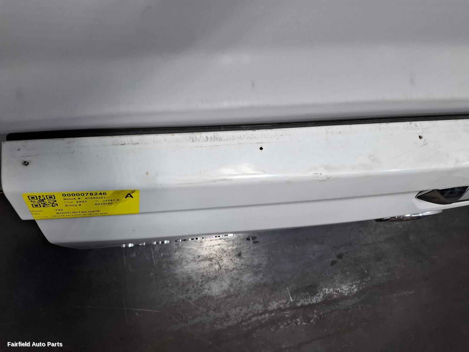 2017-2021 Ldv T60 Bootlid Tailgate