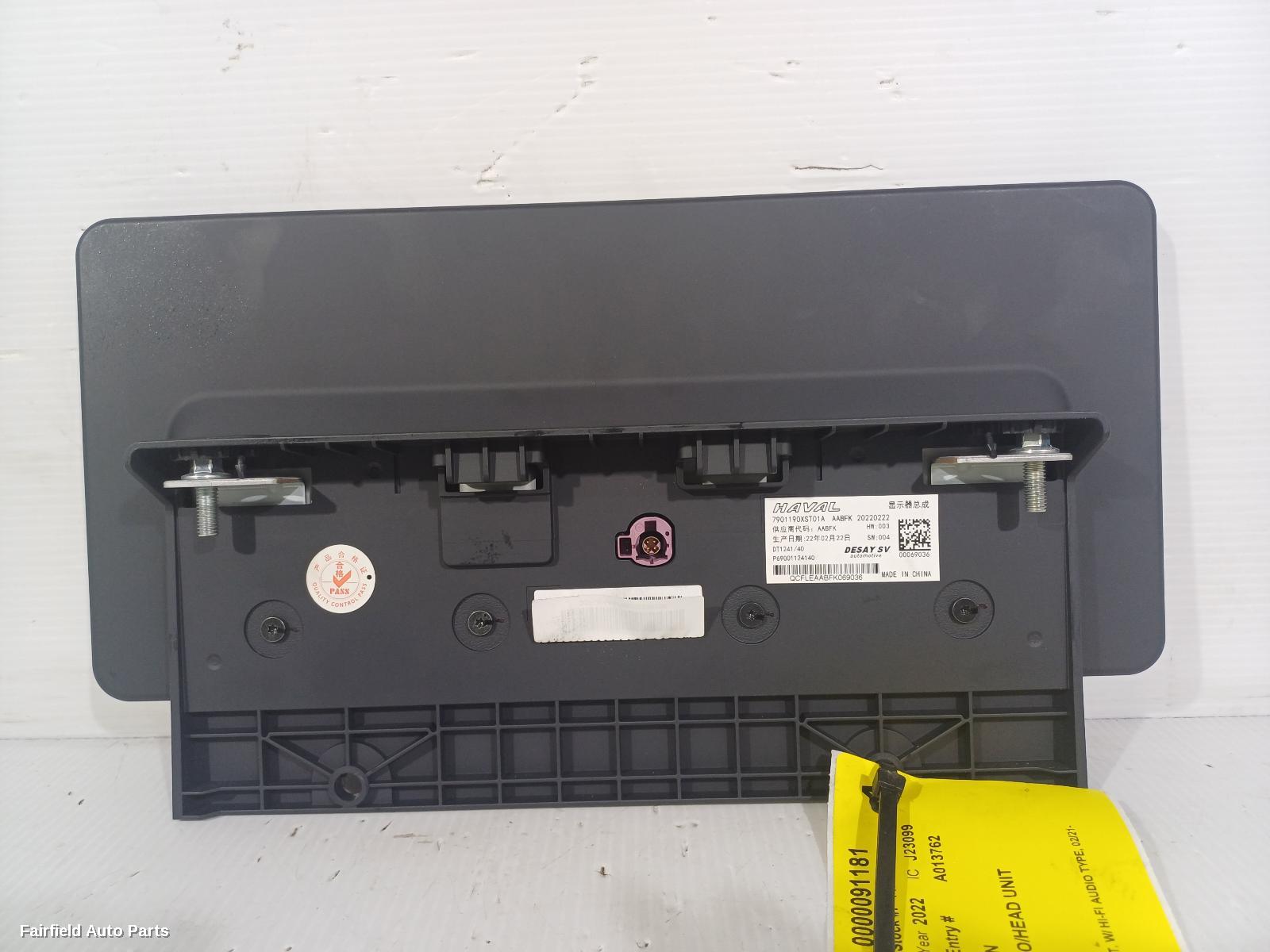 2021-2024 Haval Jolion Radio Cd Dvd Sat Tv