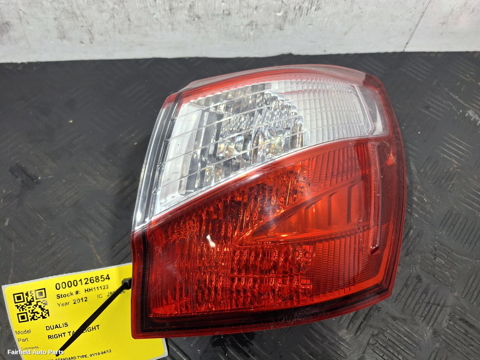 2010-2012 Nissan Dualis Right Taillight