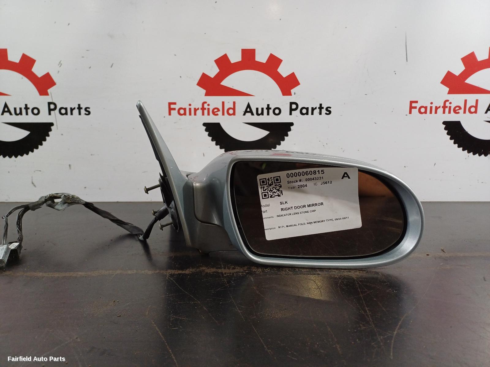 2004-2011 Mercedes Slk Right Door Mirror