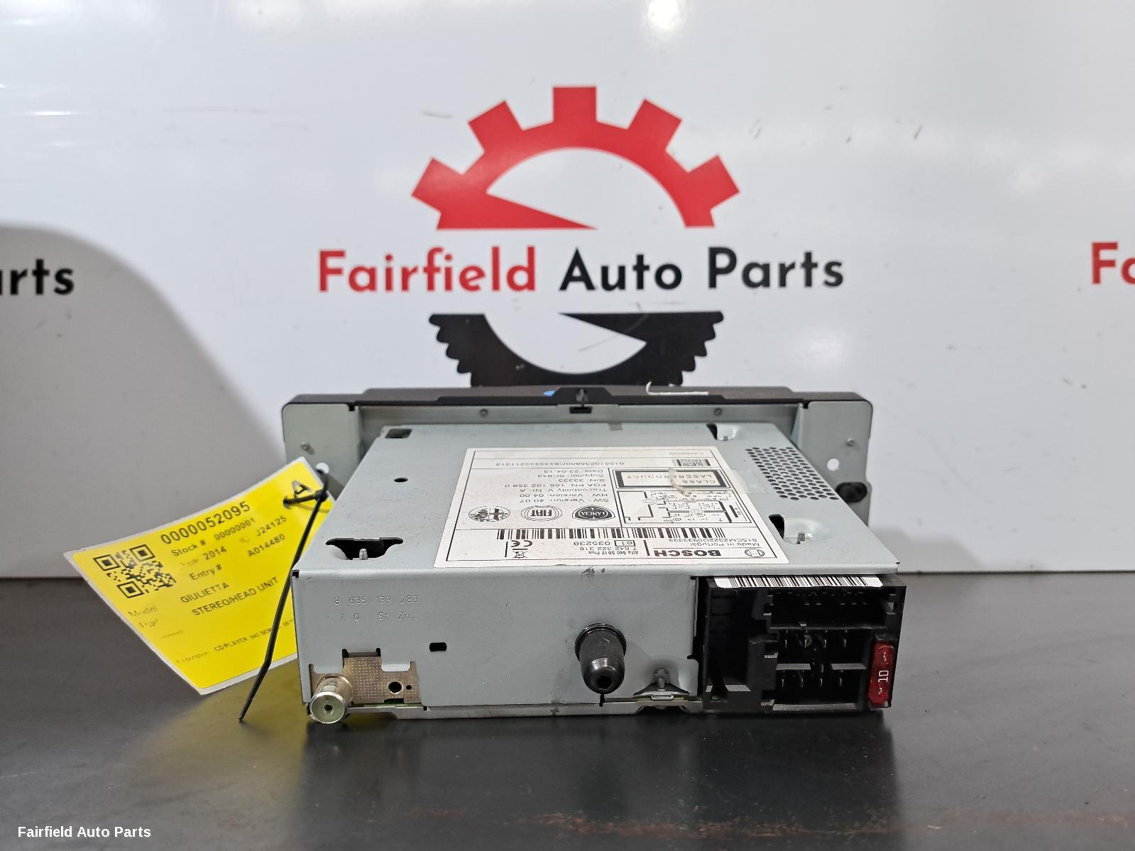 2011-2020 Alfa Romeo Giulietta Radio Cd Dvd Sat Tv