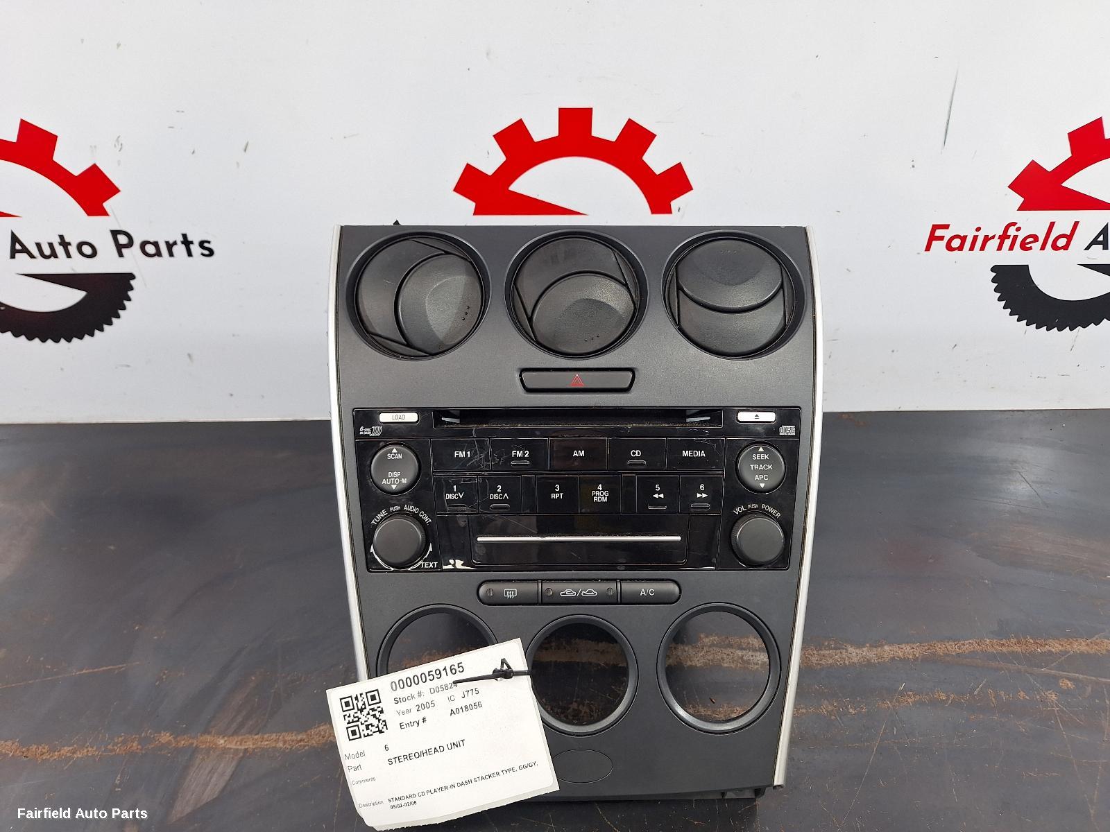 2002-2008 Mazda 6 Radio Cd Dvd Sat Tv