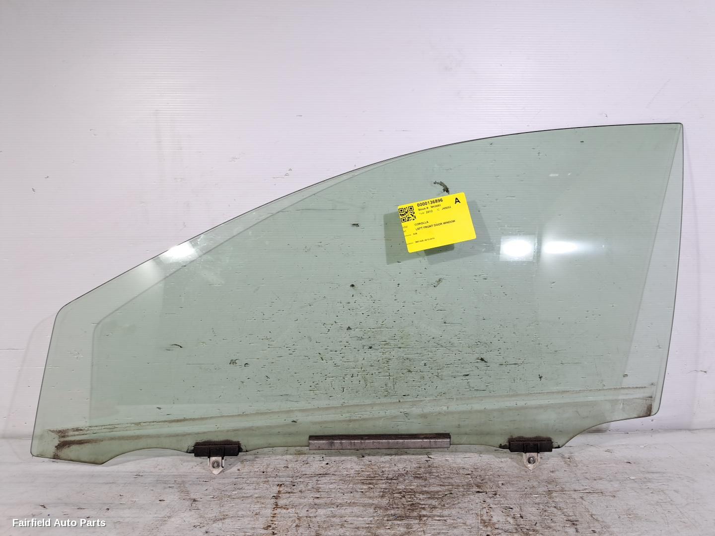 2012-2018 Toyota Corolla Left Front Door Window