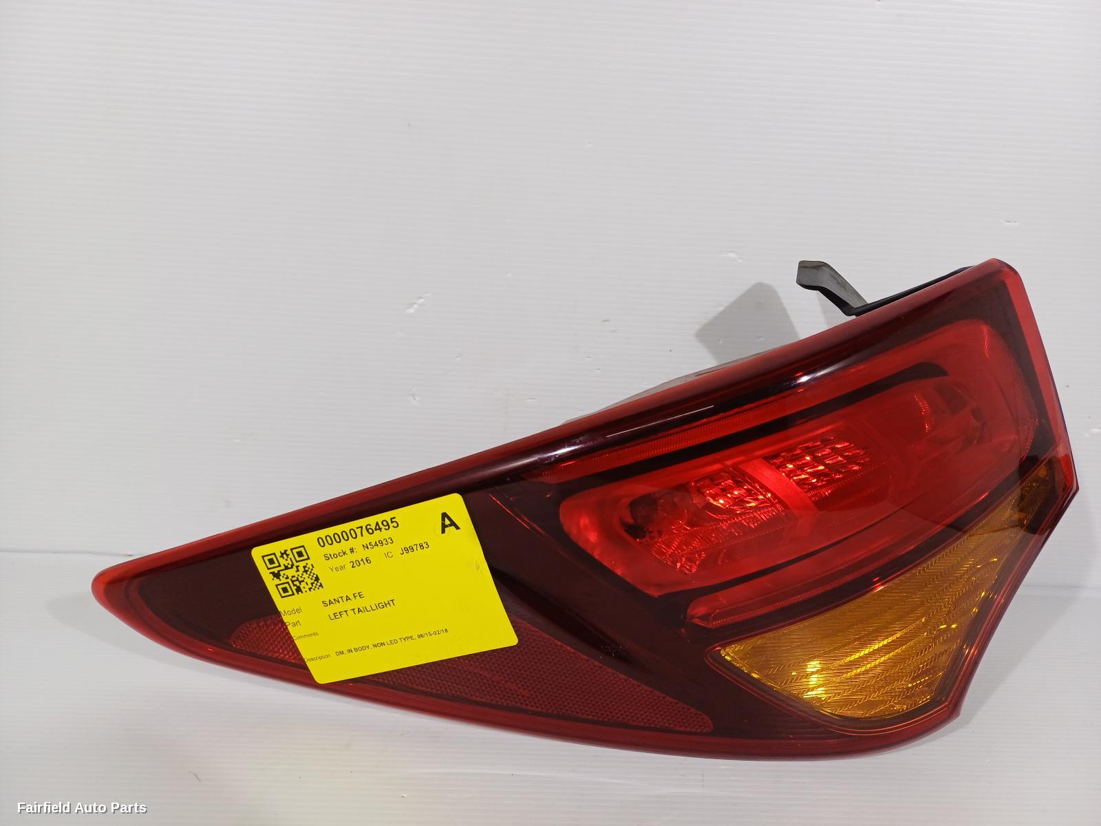 2015-2018 Hyundai Santa Fe Left Taillight