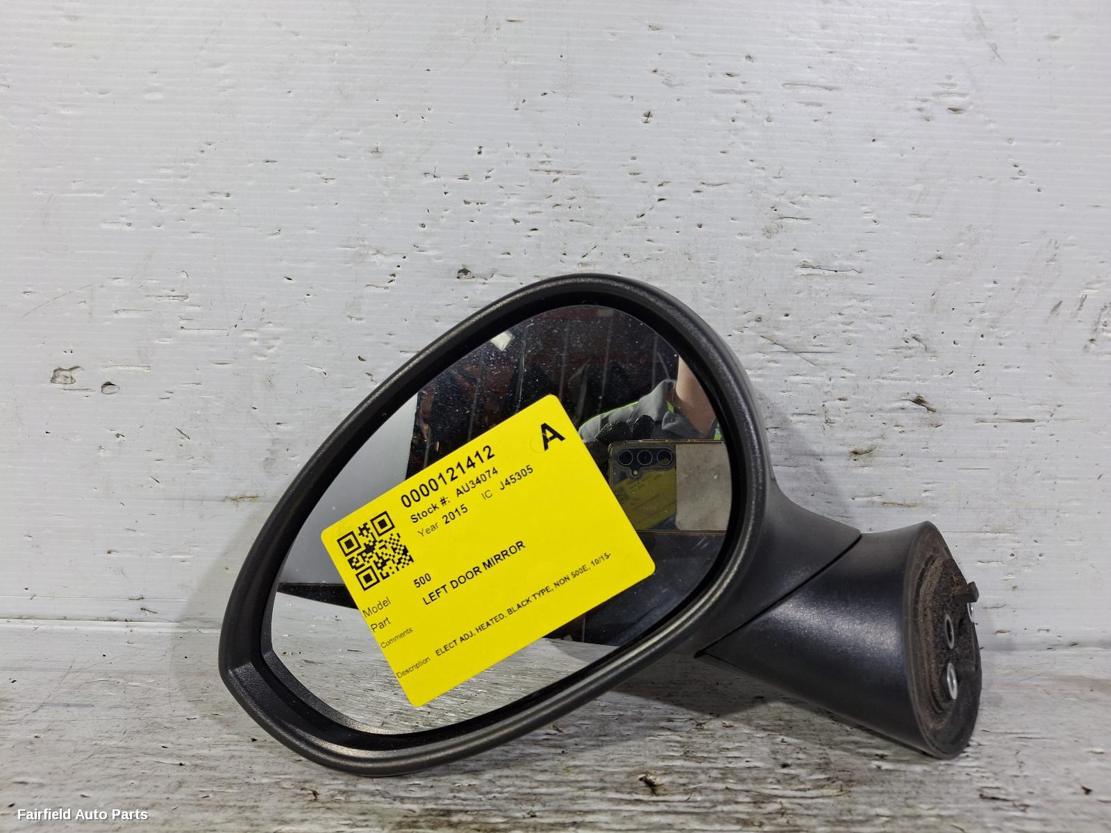2015-2024 Fiat 500 Left Door Mirror