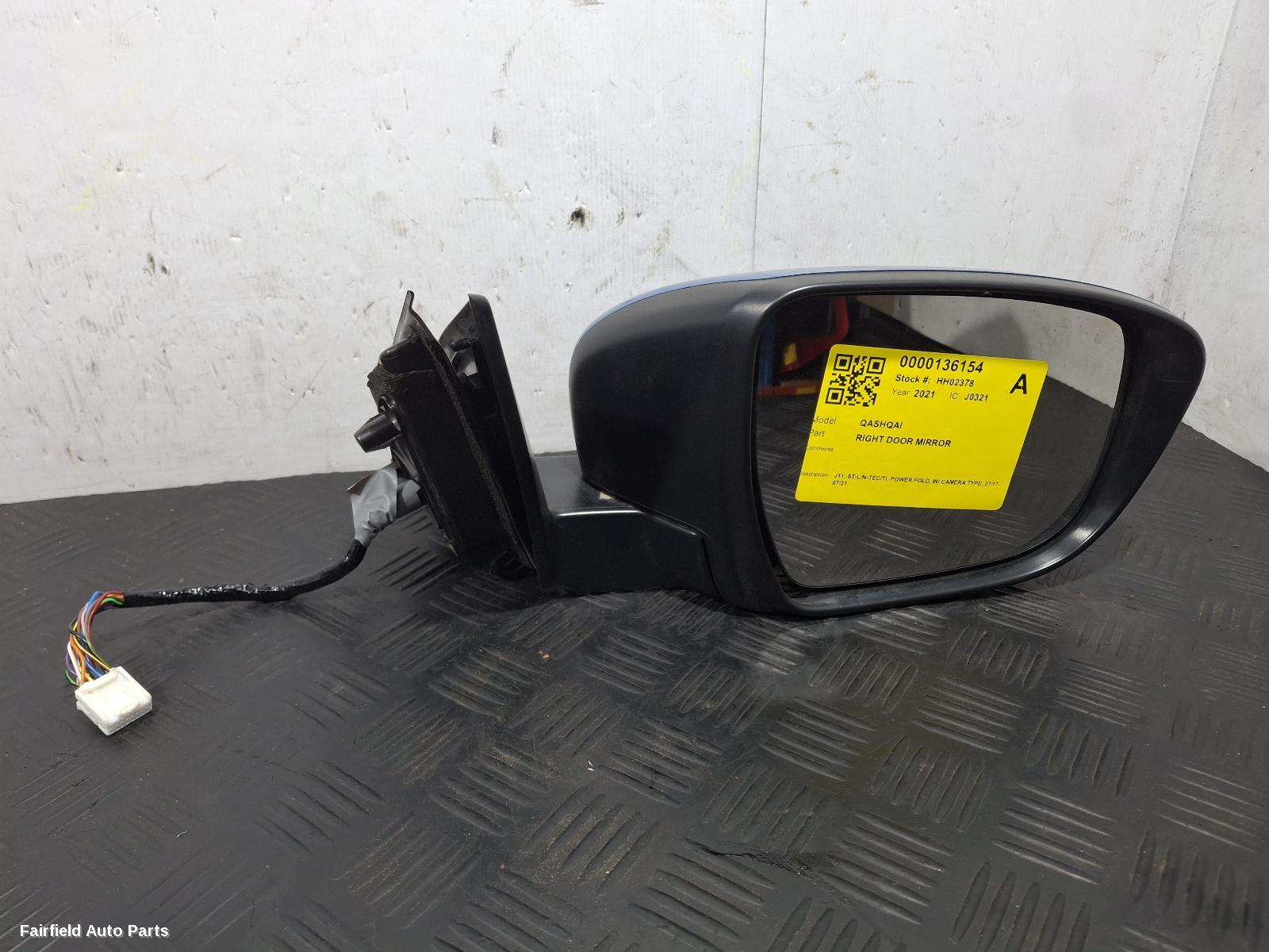 2017-2021 Nissan Qashqai Right Door Mirror