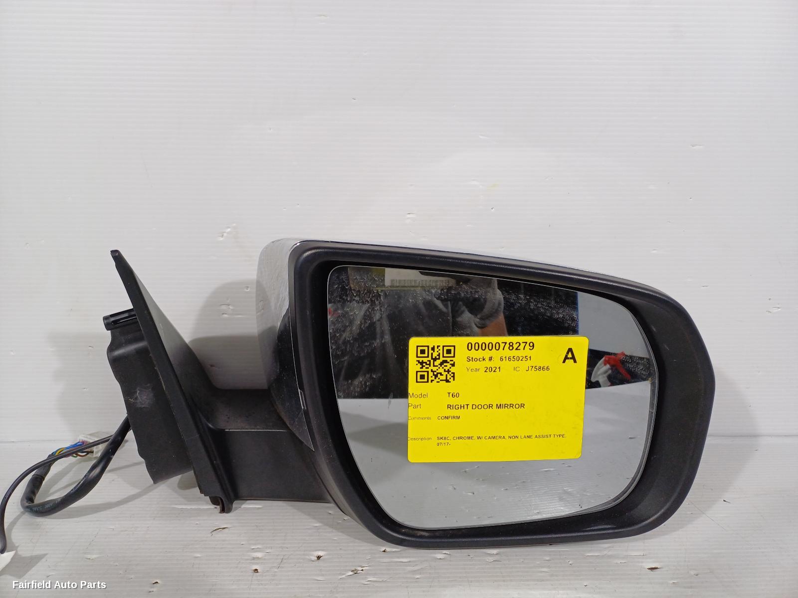 2017-2025 Ldv T60 Right Door Mirror