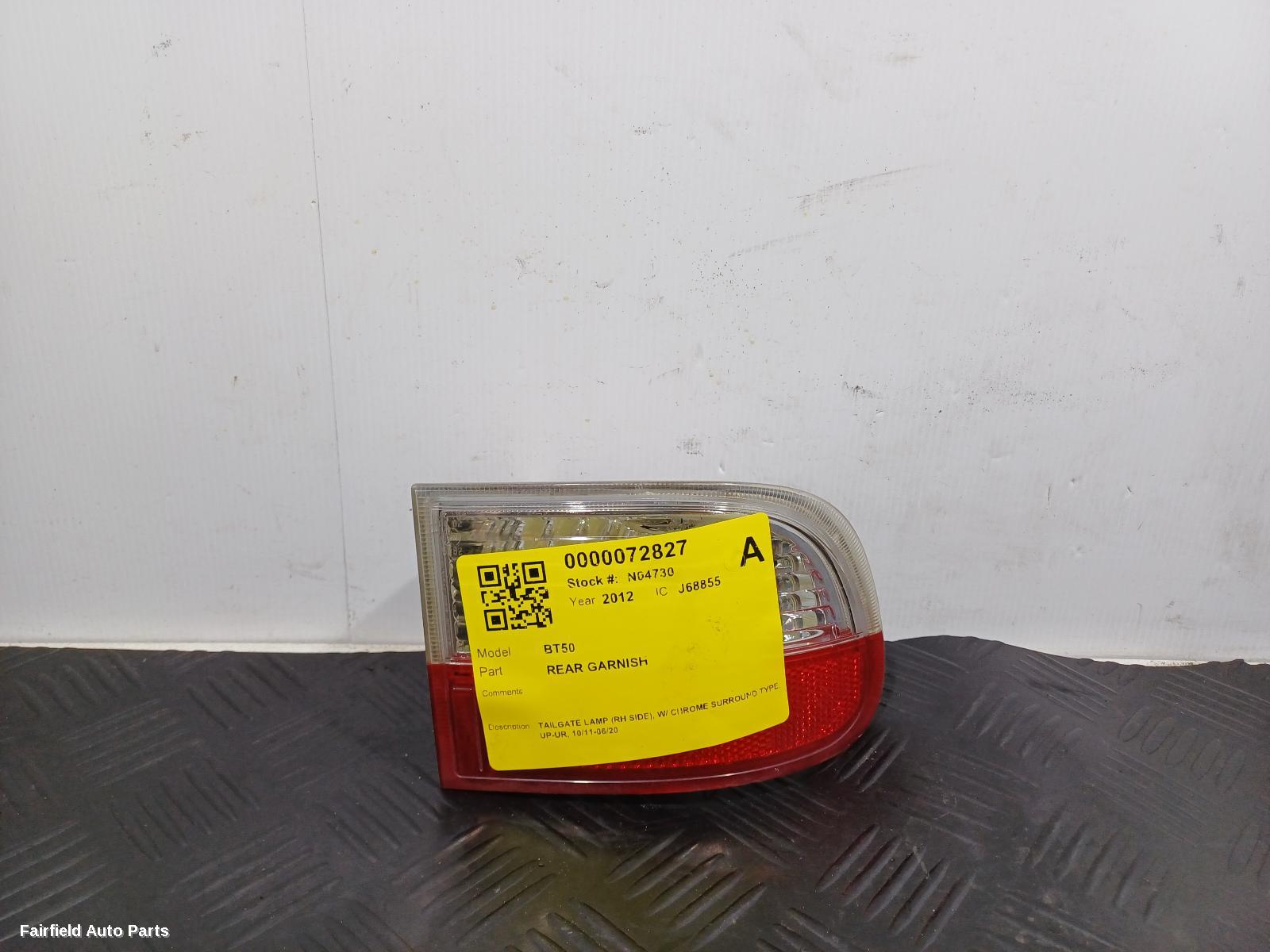 2011-2020 Mazda Bt50 Rear Garnish