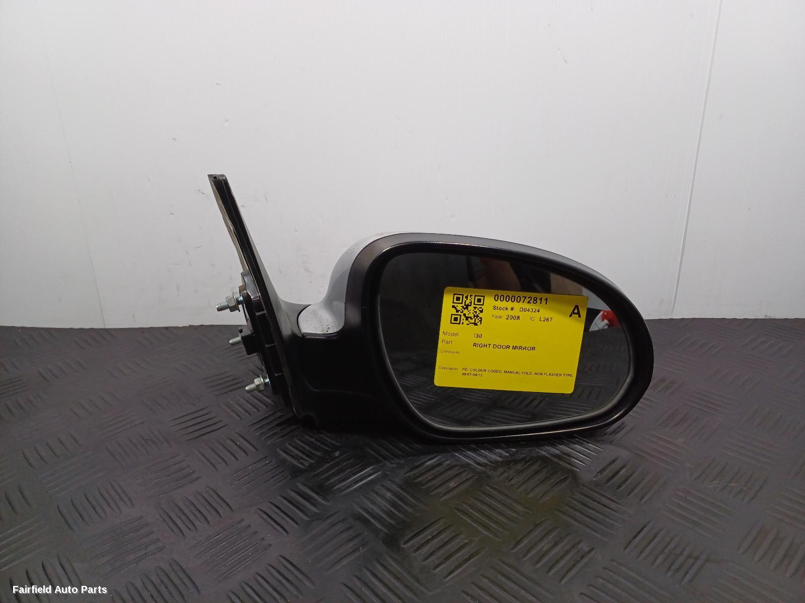 2007-2012 Hyundai I30 Right Door Mirror