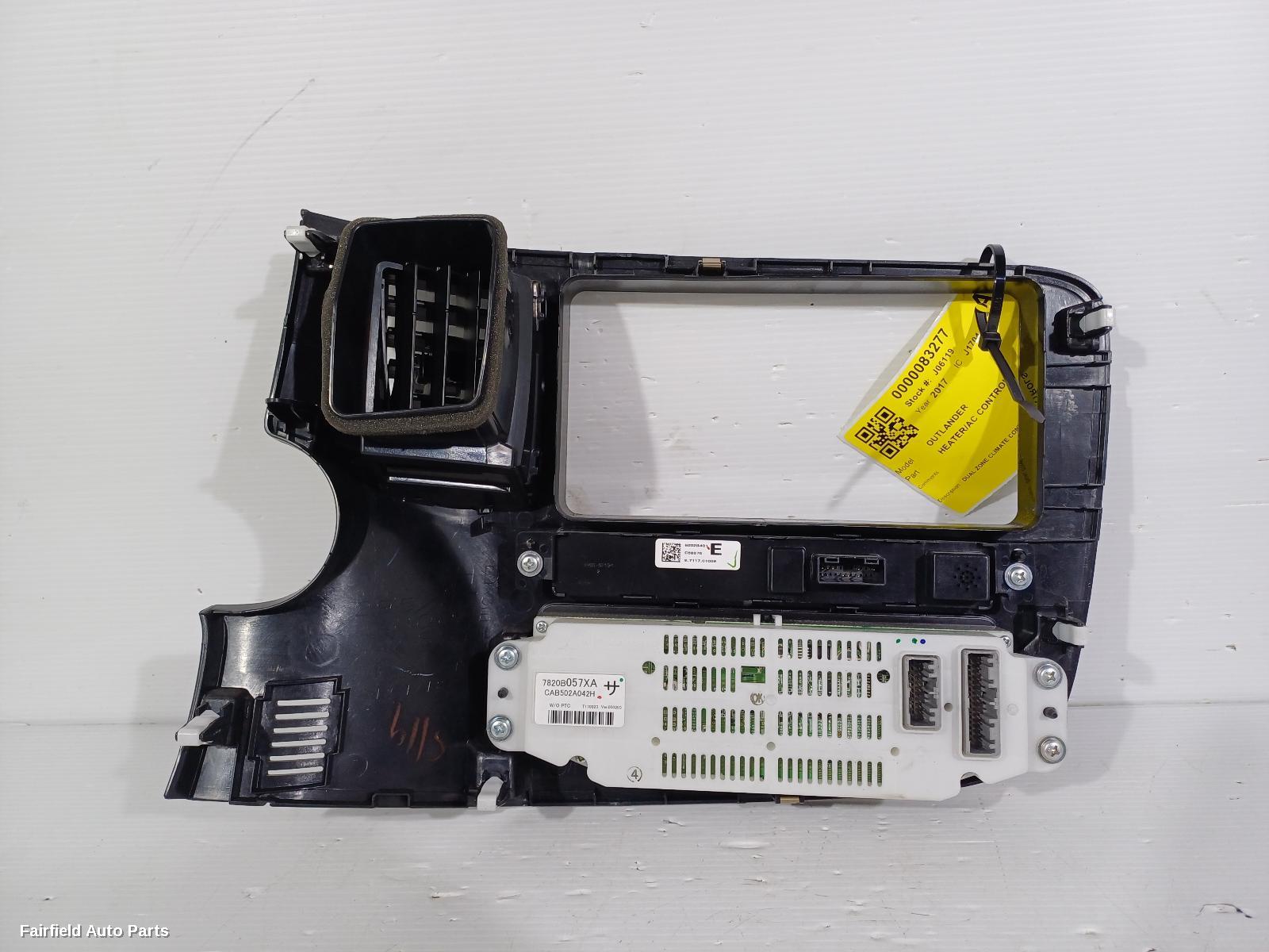 2012-2021 Mitsubishi Outlander Heater Ac Controls
