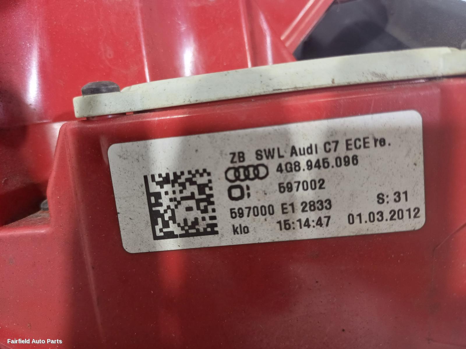 2011-2015 Audi A7 Right Taillight