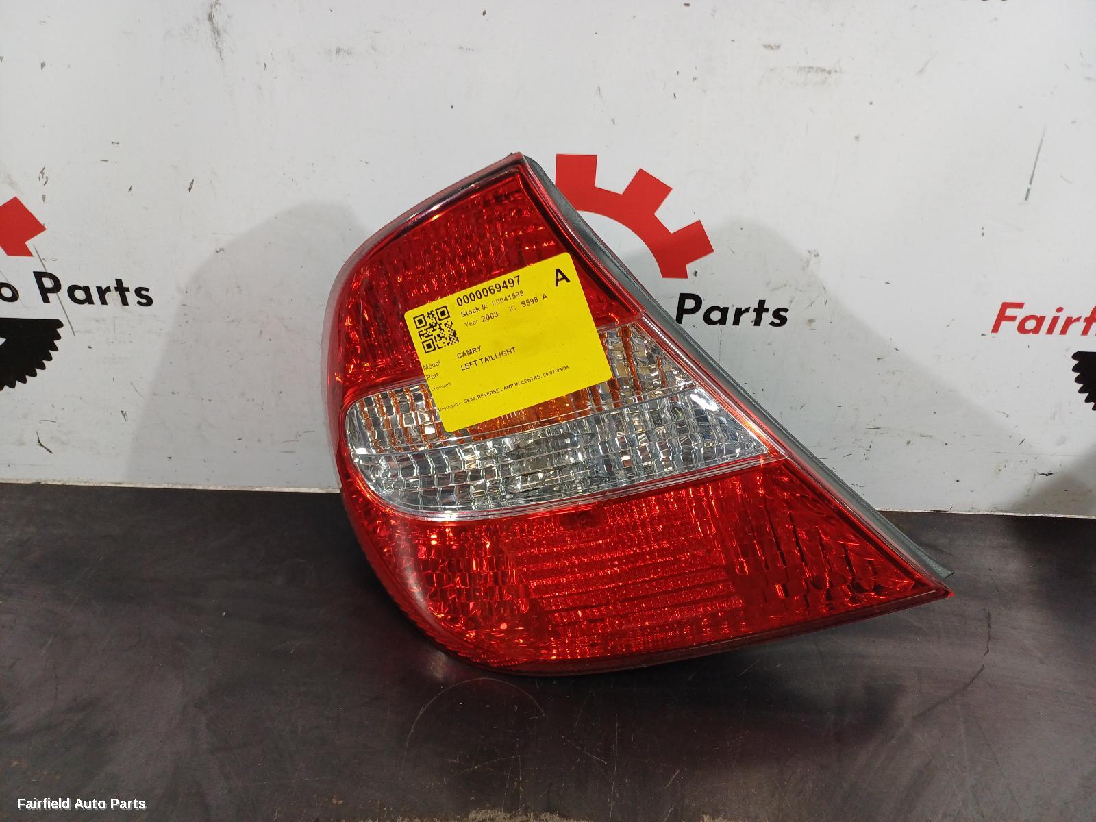 2002-2004 Toyota Camry Left Taillight