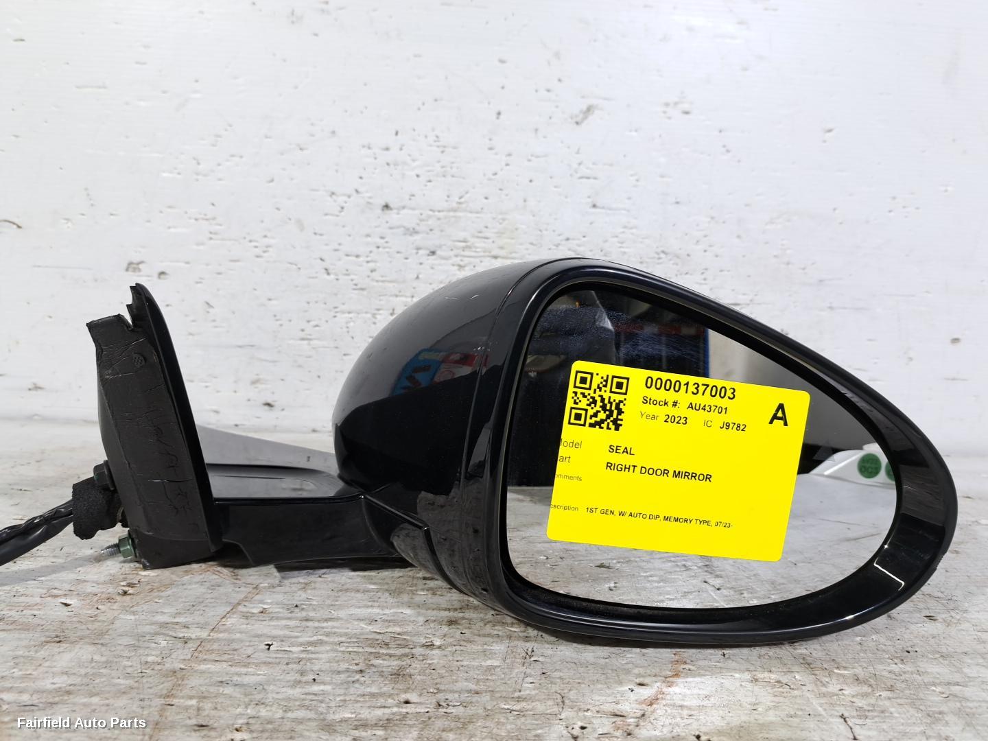2023-2025 Byd Seal Right Door Mirror
