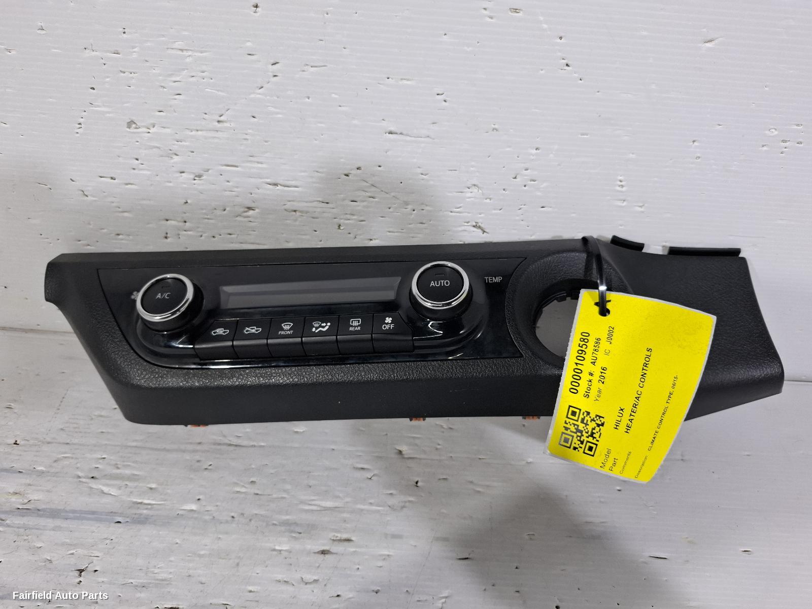 2015-2025 Toyota Hilux Heater Ac Controls