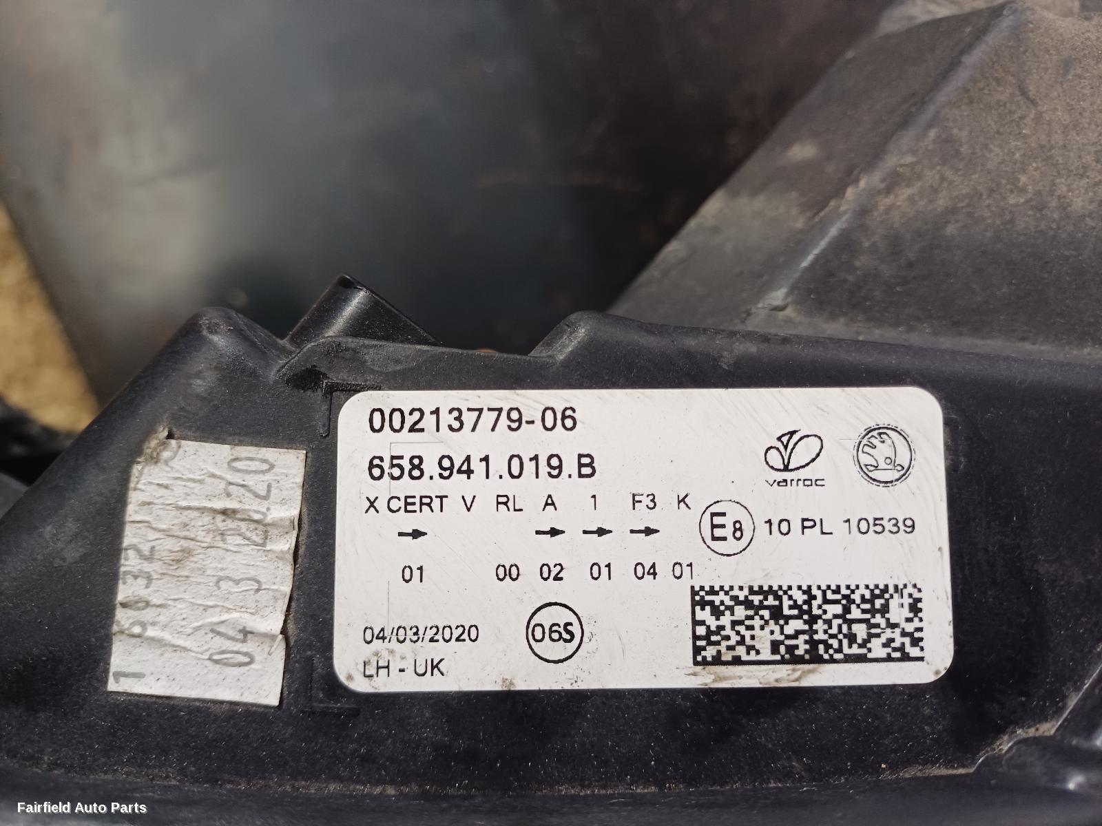 2020-2025 Skoda Kamiq Left Headlamp