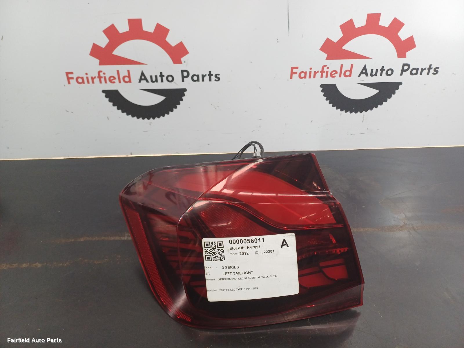 2011-2015 Bmw 3 Series Left Taillight