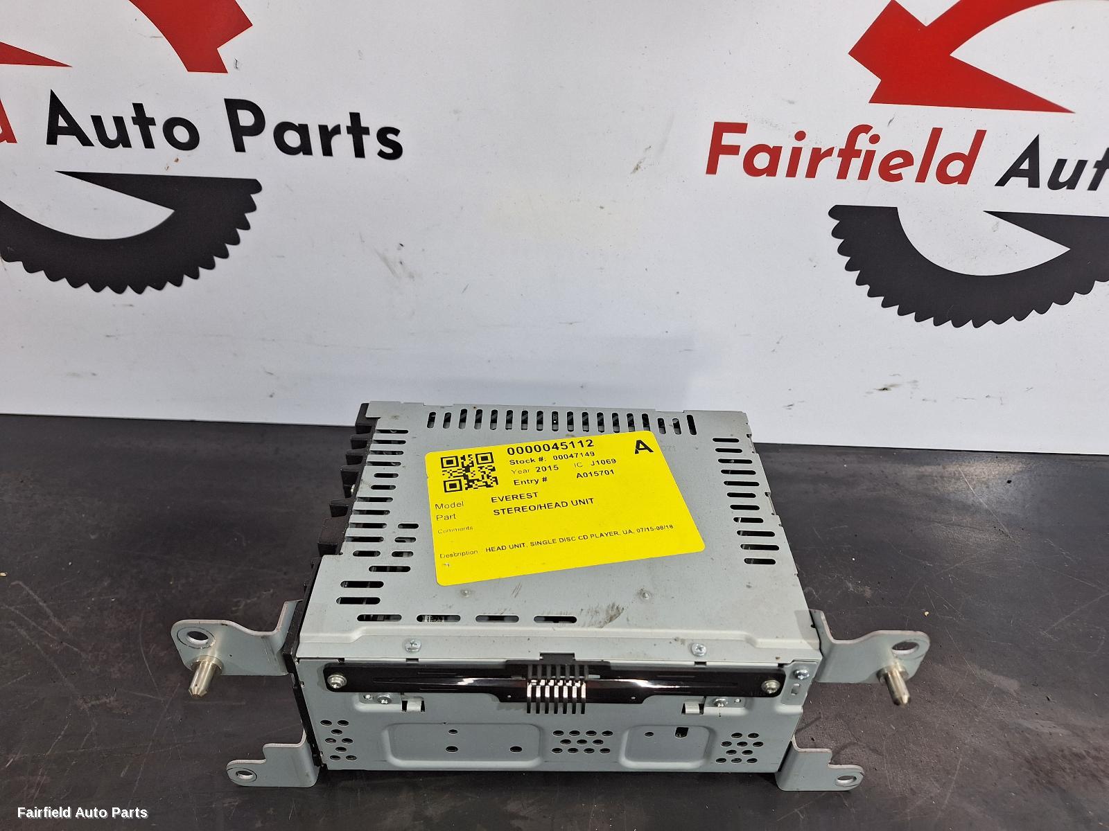 2015-2018 Ford Everest Radio Cd Dvd Sat Tv