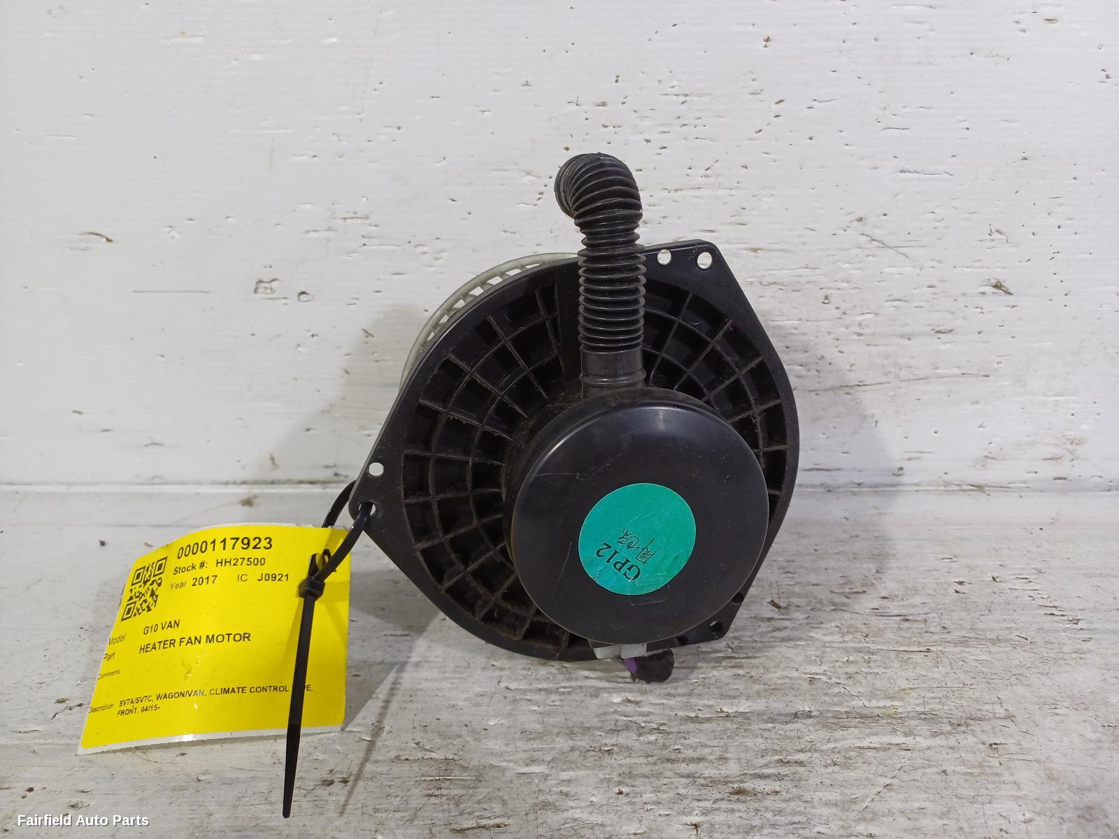 2015-2025 Ldv G10 Heater Fan Motor