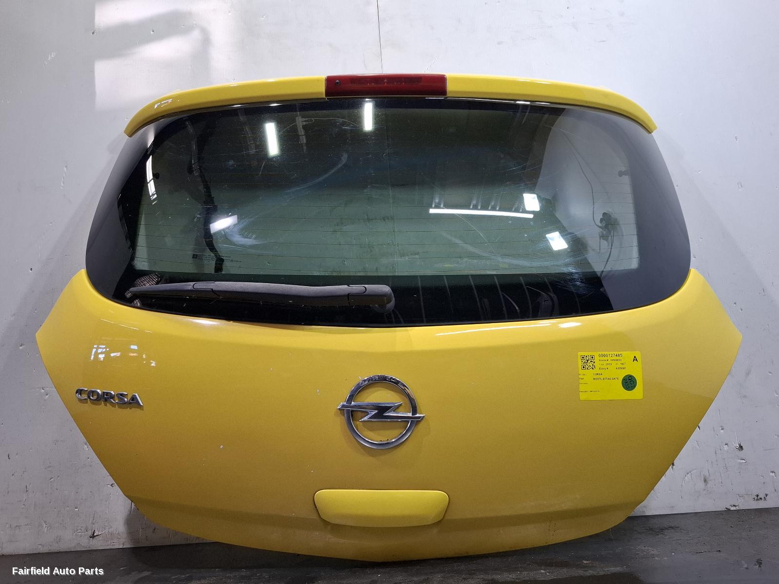 2012-2014 Opel Corsa Bootlid Tailgate