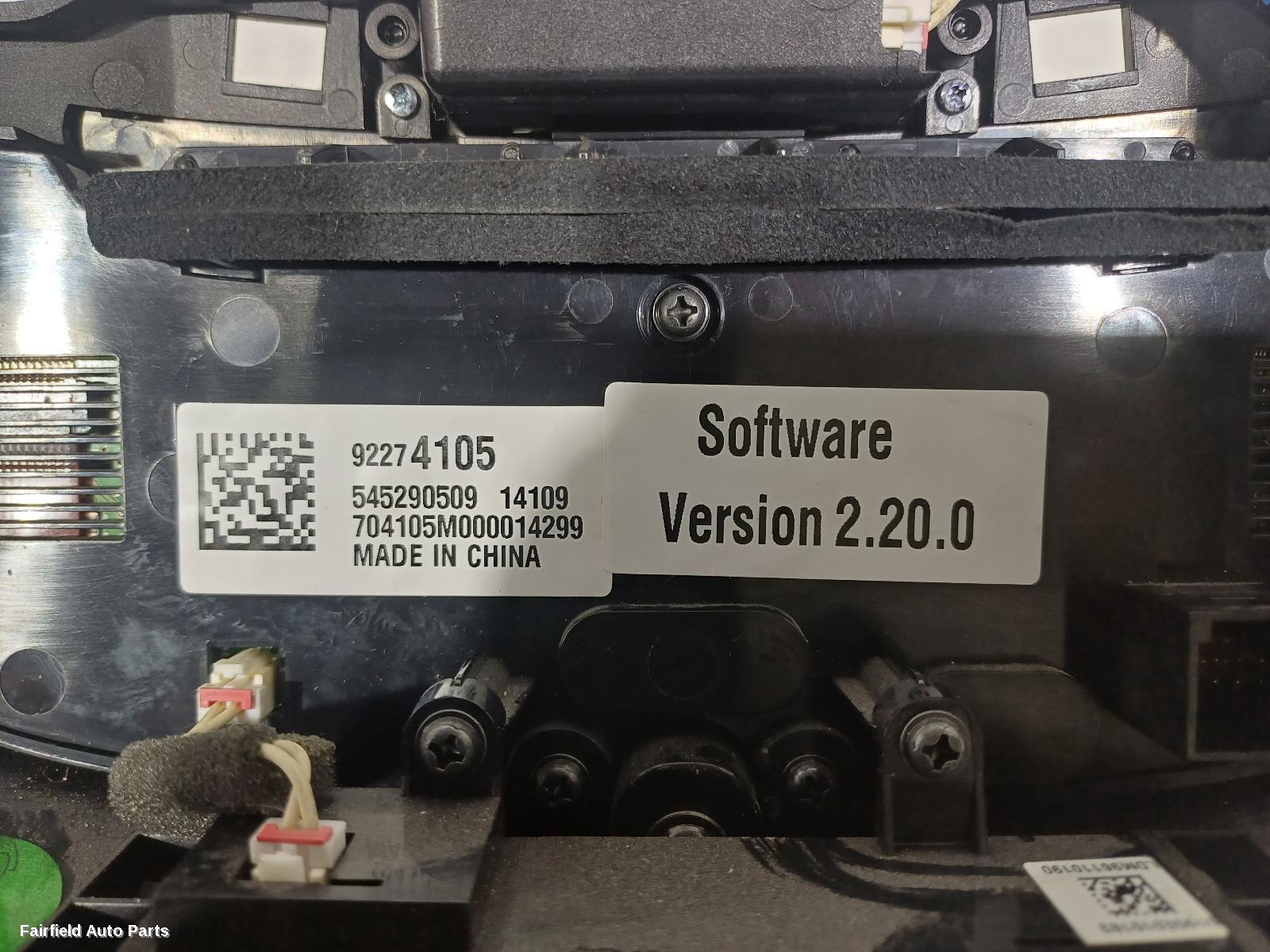 2013-2017 Holden Commodore Heater Ac Controls