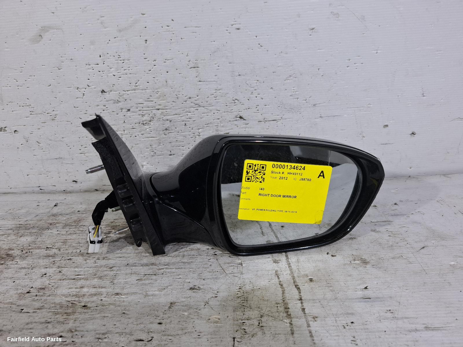 2011-2015 Hyundai I40 Right Door Mirror