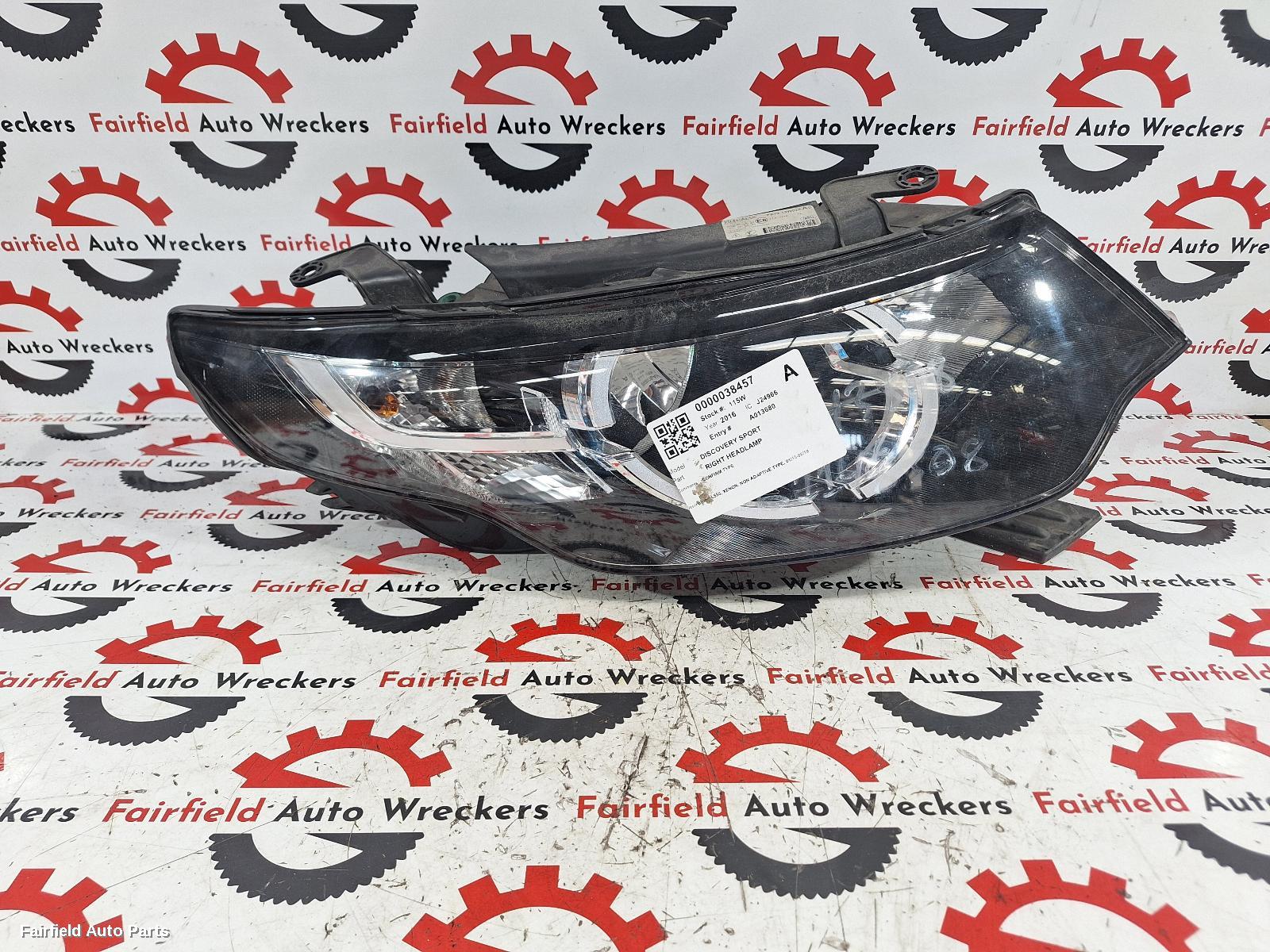 2015-2019 Land Rover Discovery Sport Right Headlamp