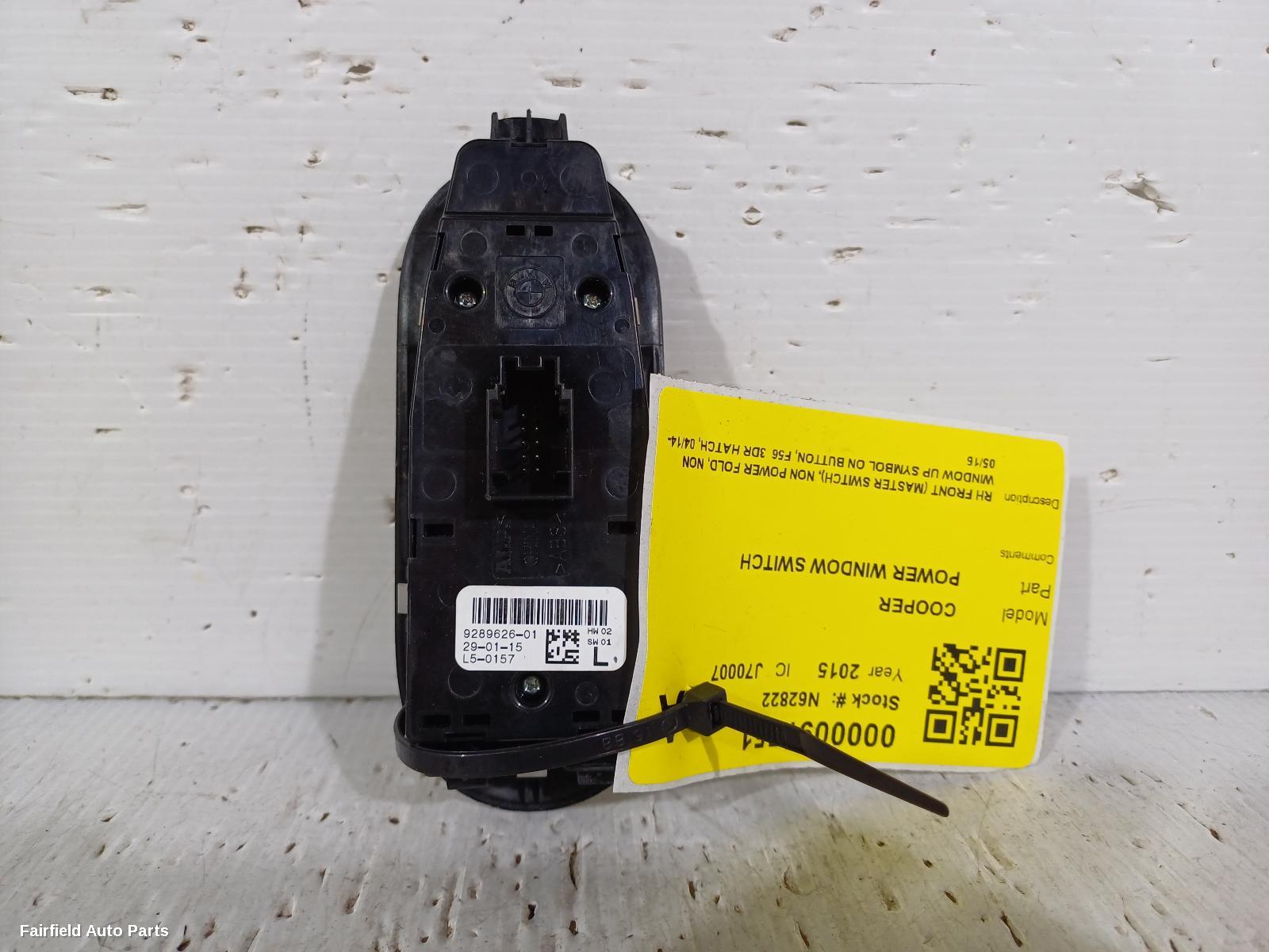 2014-2016 Mini Cooper Pwr Dr Wind Switch