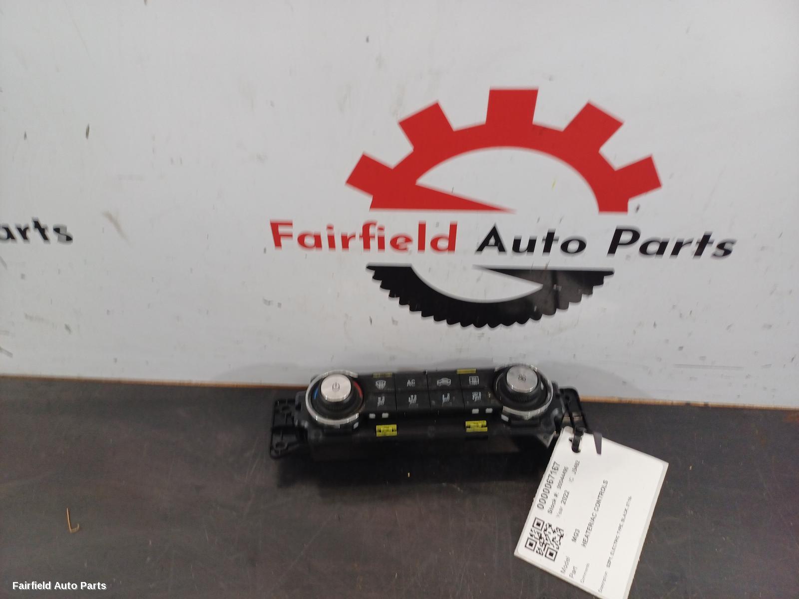 2016-2024 Mg Mg3 Heater Ac Controls