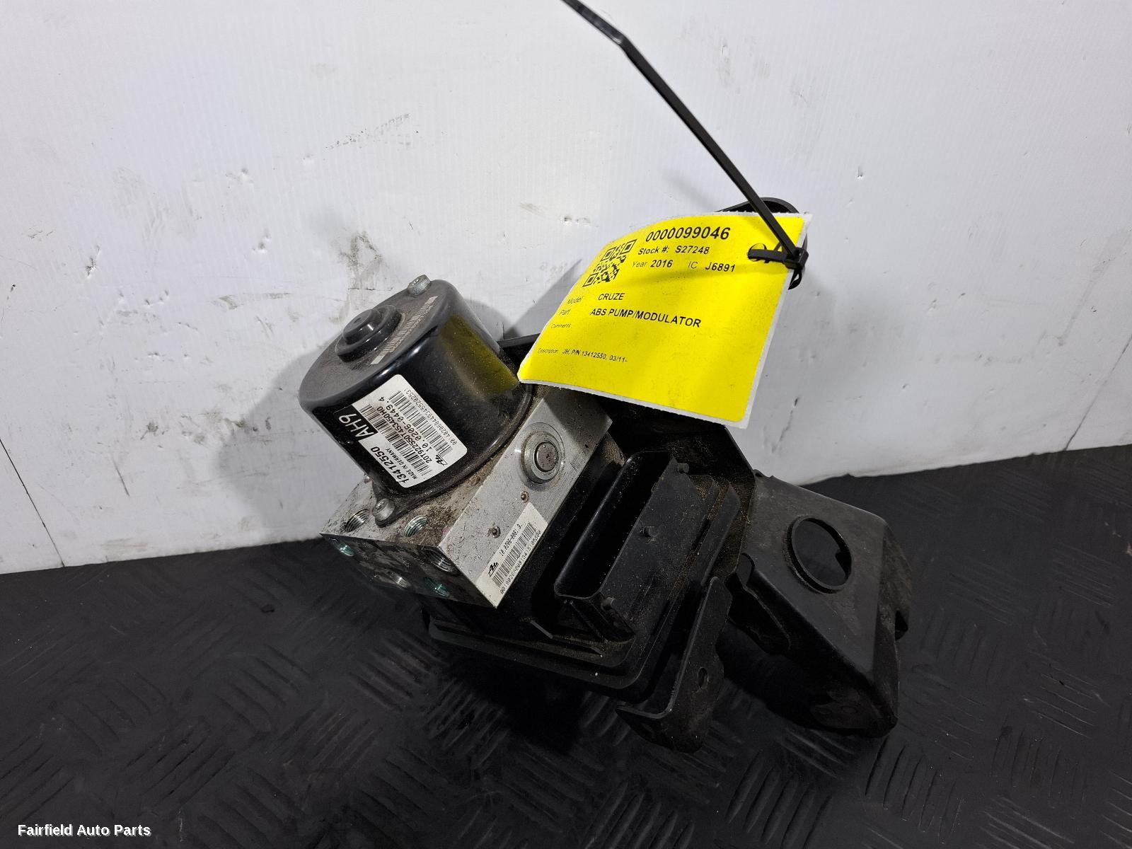 2011-2017 Holden Cruze Abs Pump Modulator