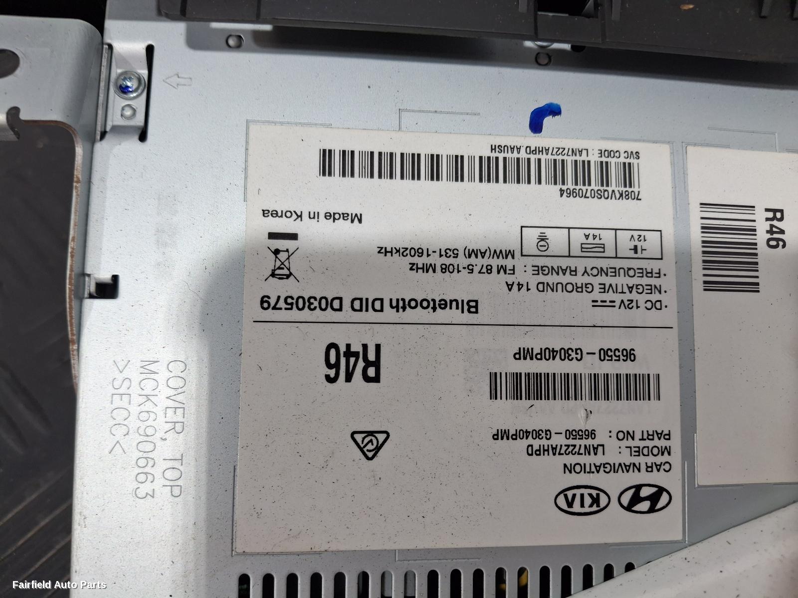 2017-2020 Hyundai I30 Radio Cd Dvd Sat Tv