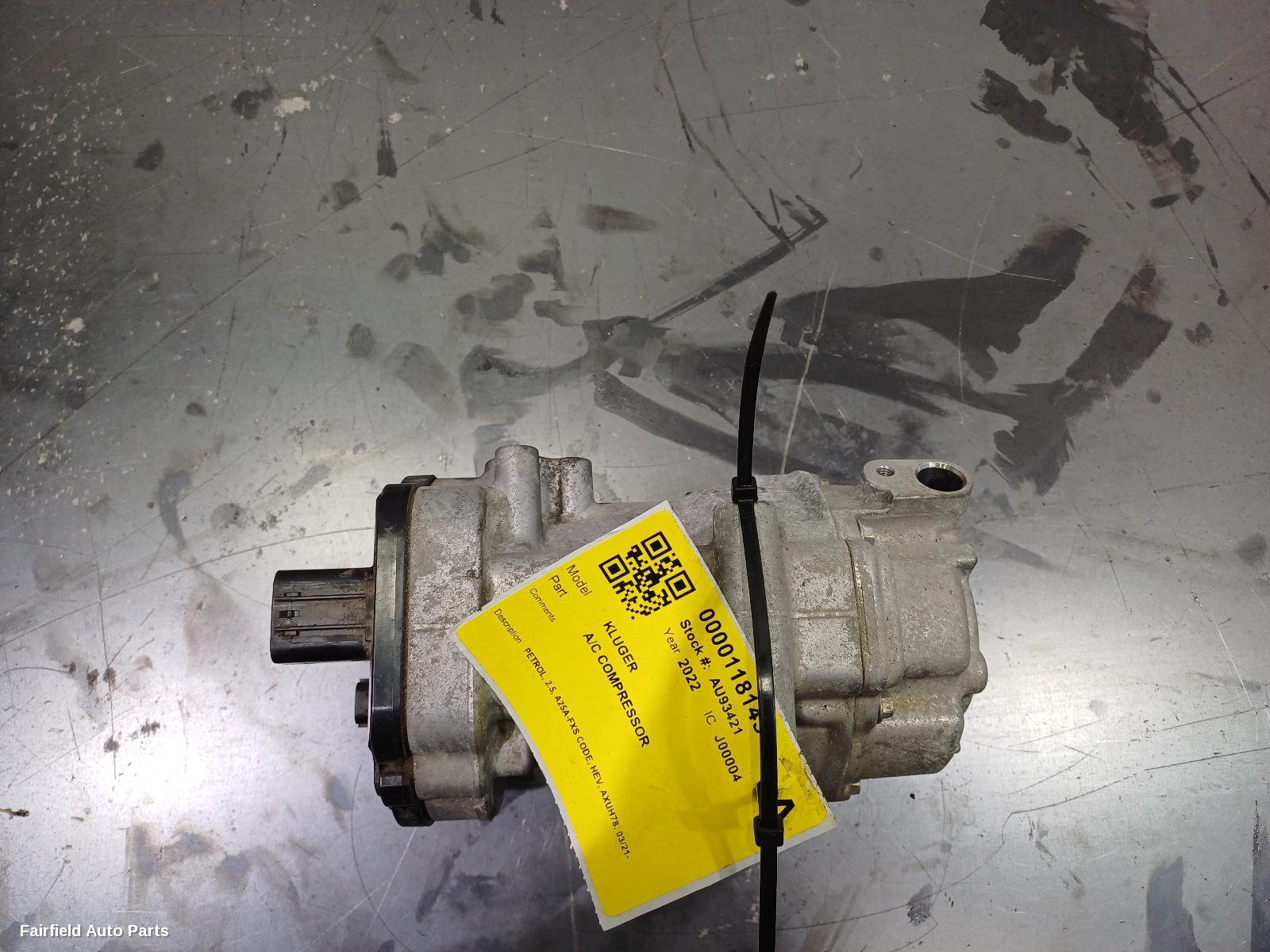 2021-2025 Toyota Kluger A C Compressor