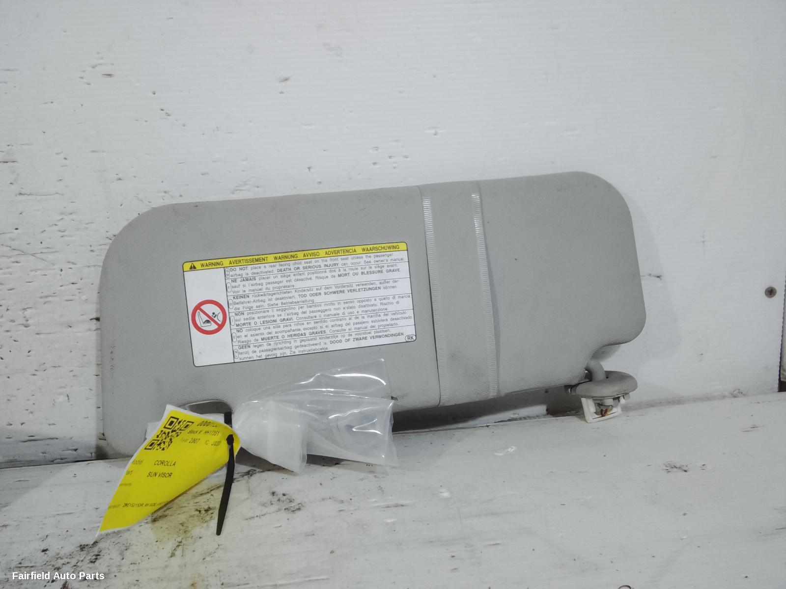 2007-2013 Toyota Corolla Sunvisor