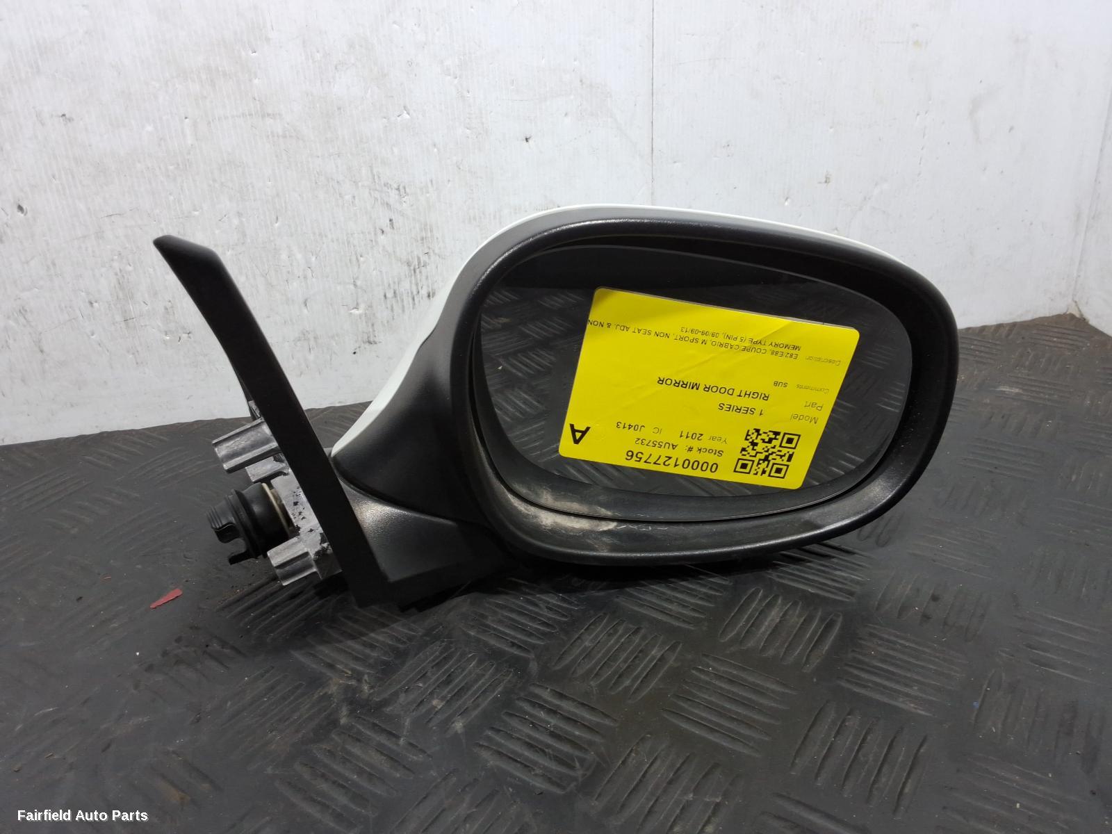 2009-2013 Bmw 1 Series Right Door Mirror