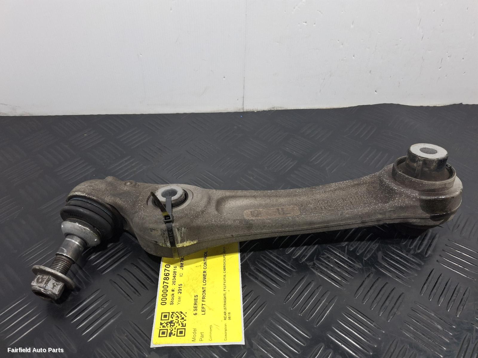 2011-2018 Bmw 6 Series Left Front Lower Control Arm