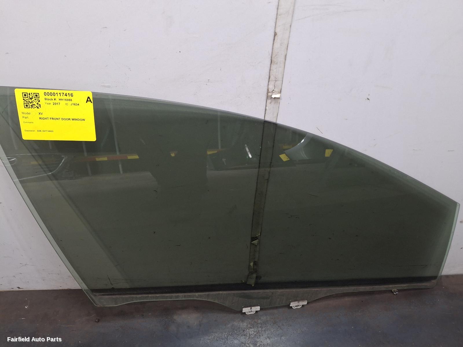 2017-2023 Subaru Xv Right Front Door Window