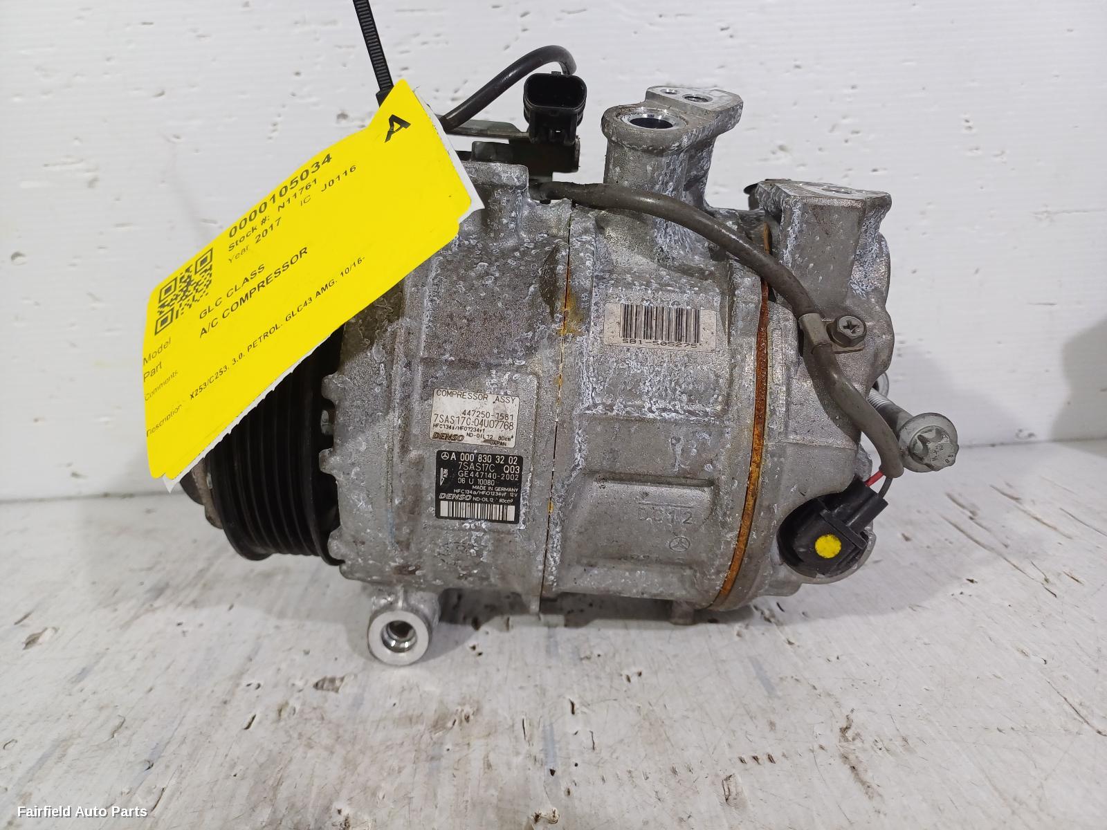 2016-2023 Mercedes Glc Class A C Compressor