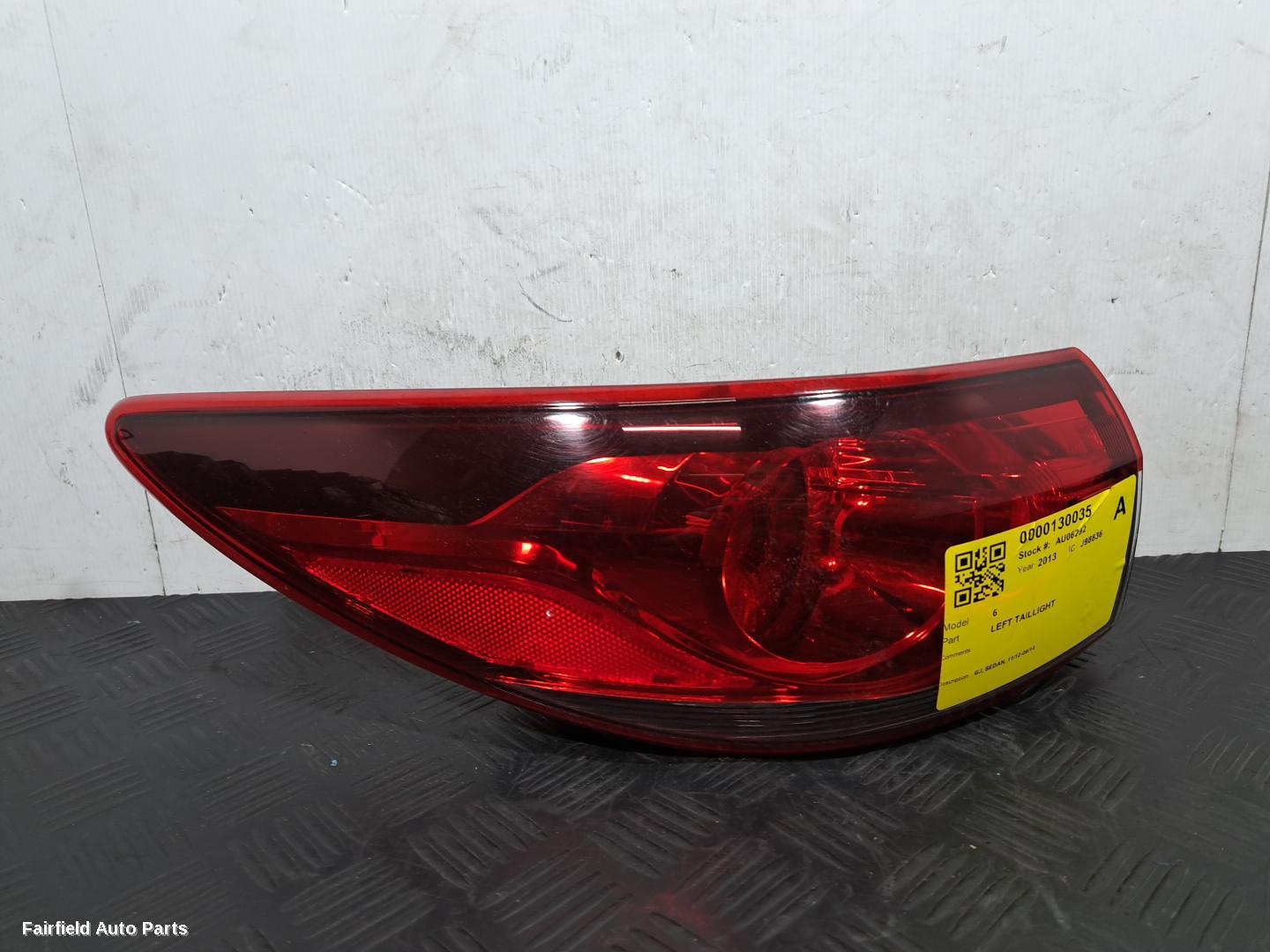2012-2014 Mazda 6 Left Taillight