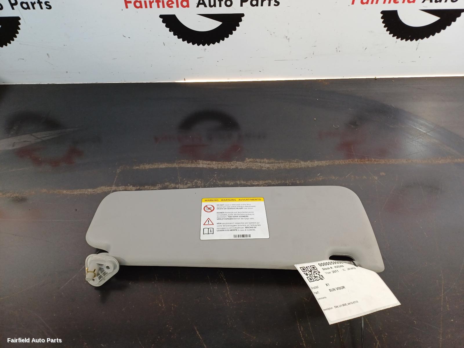 2010-2015 Bmw X1 Sunvisor