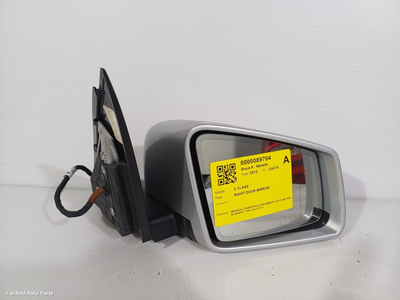2011-2014 Mercedes C Class Right Door Mirror
