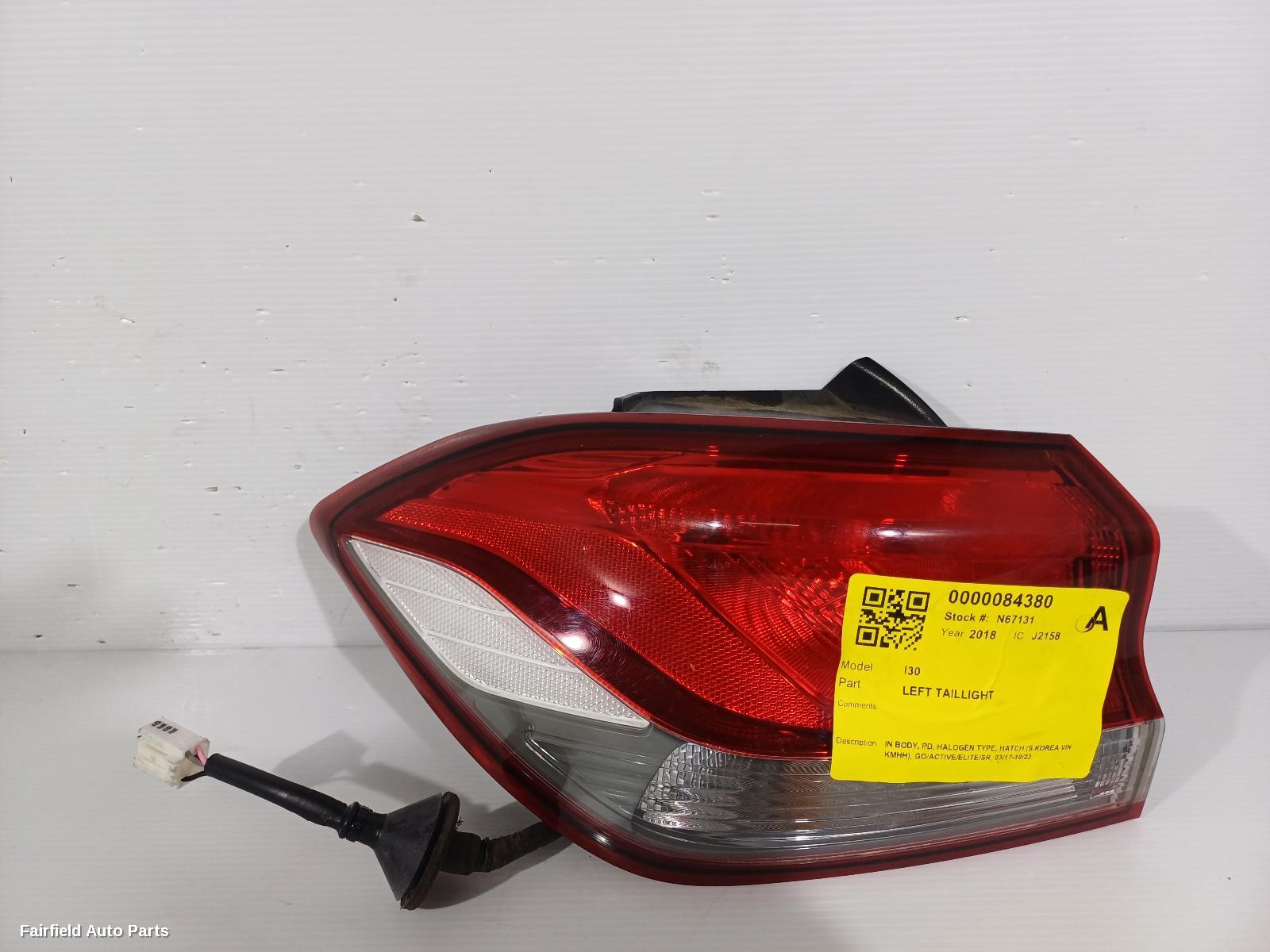 2017-2023 Hyundai I30 Left Taillight
