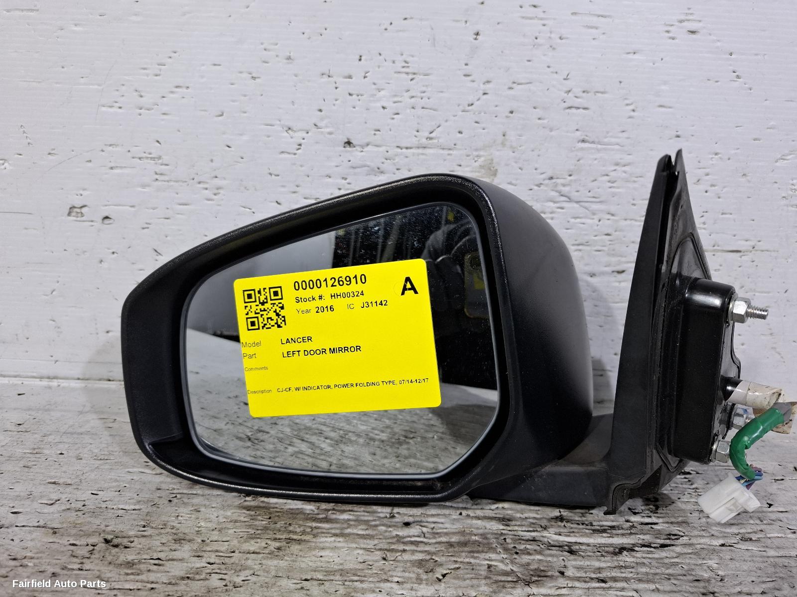 2014-2017 Mitsubishi Lancer Left Door Mirror