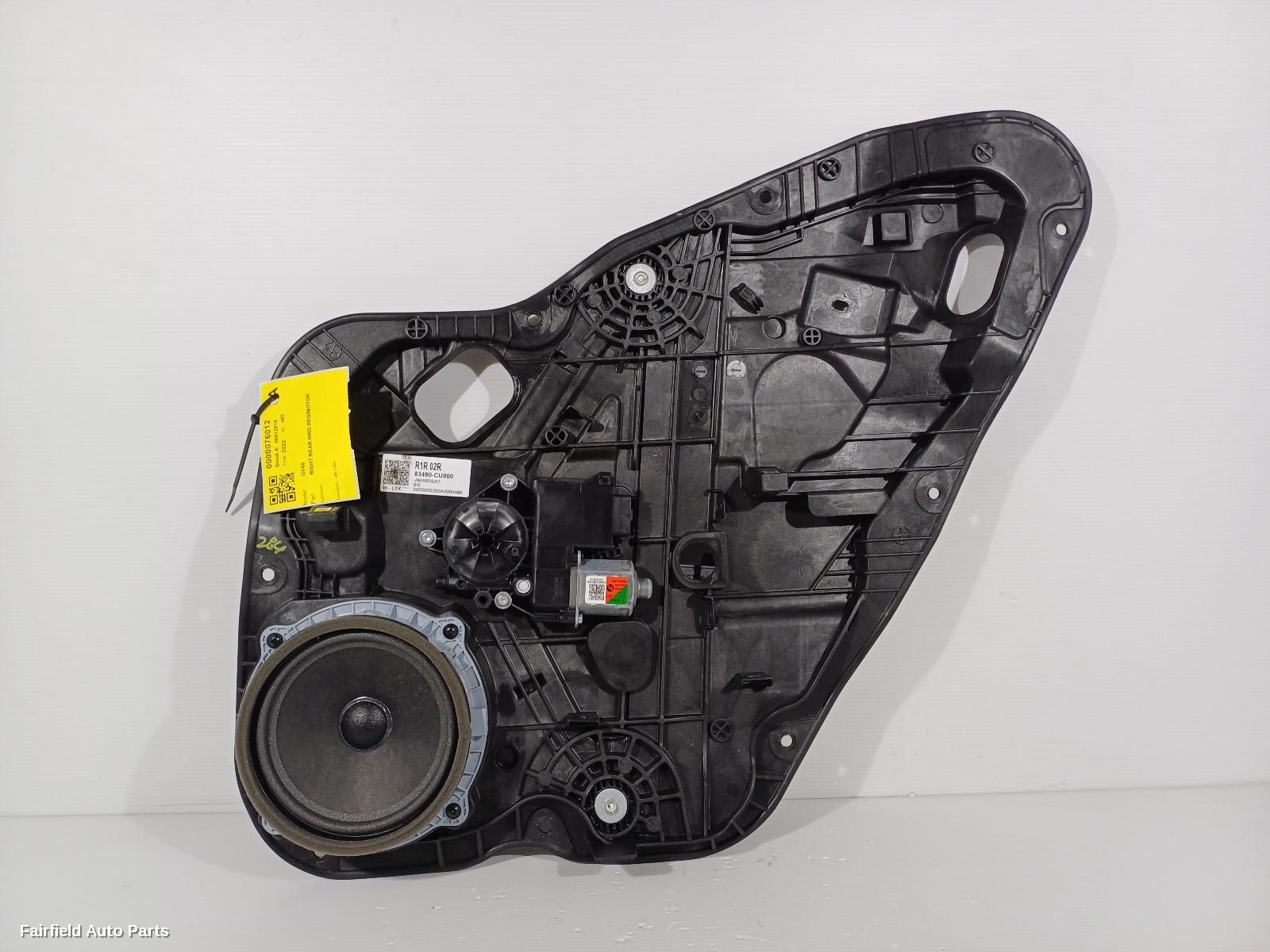 2021-2026 Genesis Gv60 Right Rear Wnd Reg Motor