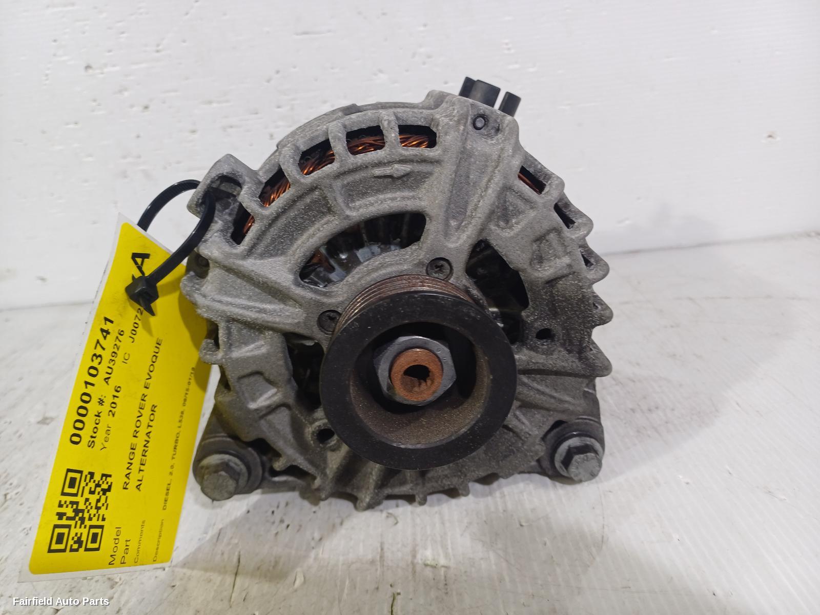 2015-2019 Land Rover Rangerover Evoque Alternator