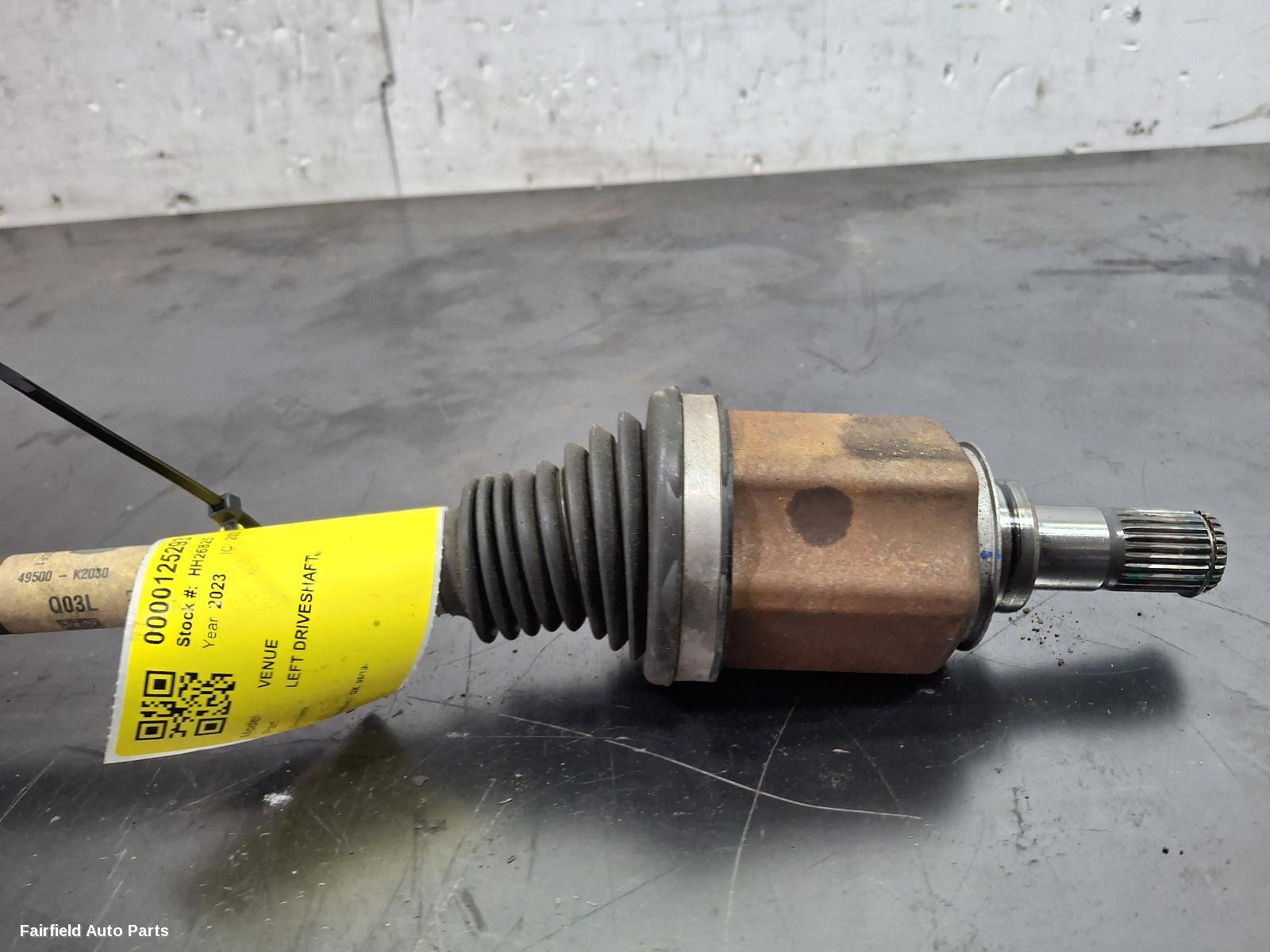 2019-2026 Hyundai Venue Left Driveshaft